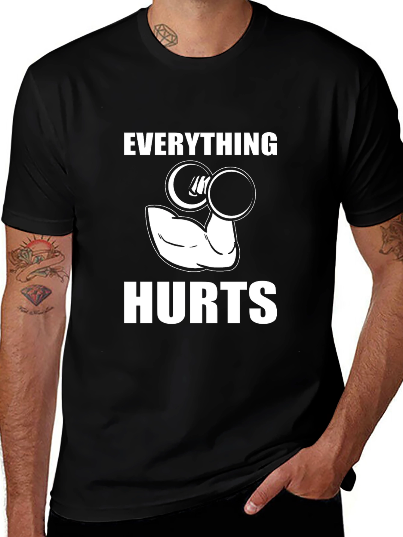 Variant 25 of Everything Hurts Workout T-Shirt