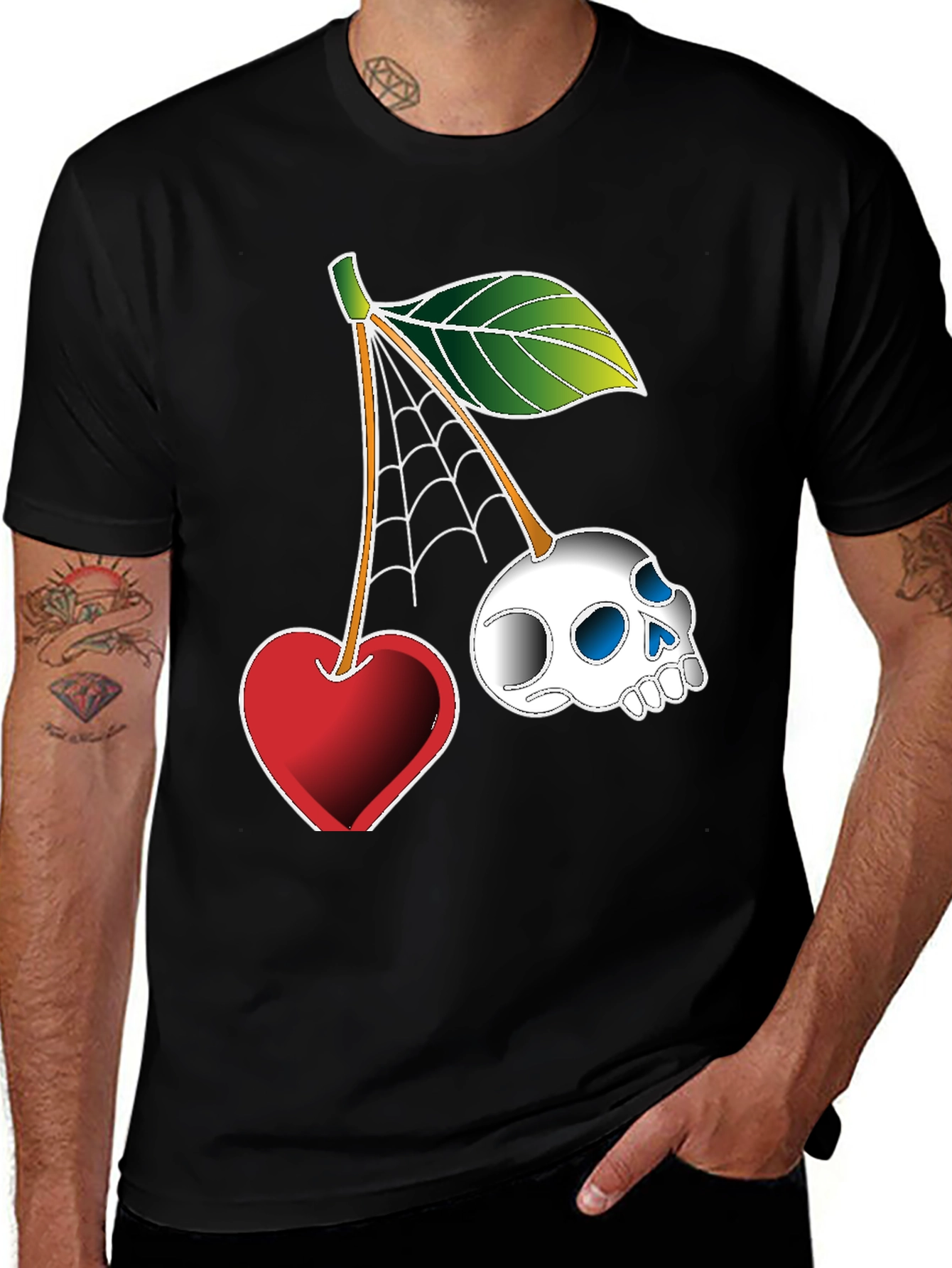 Variant 26 of Skull Cherry Graphic T-Shirt