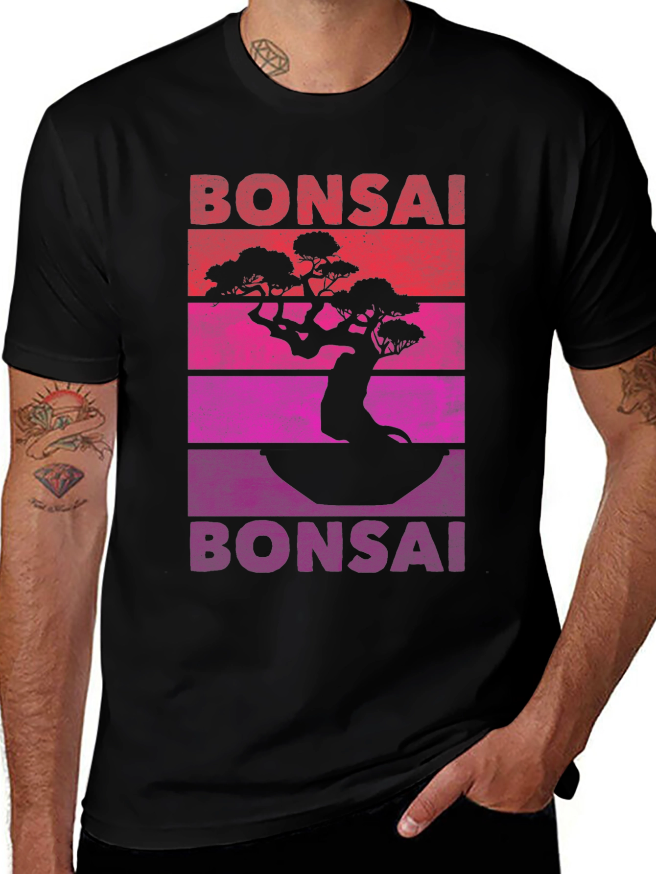 Variant 12 of Bonsai Tree Retro T-Shirt - Unique Graphic Tee