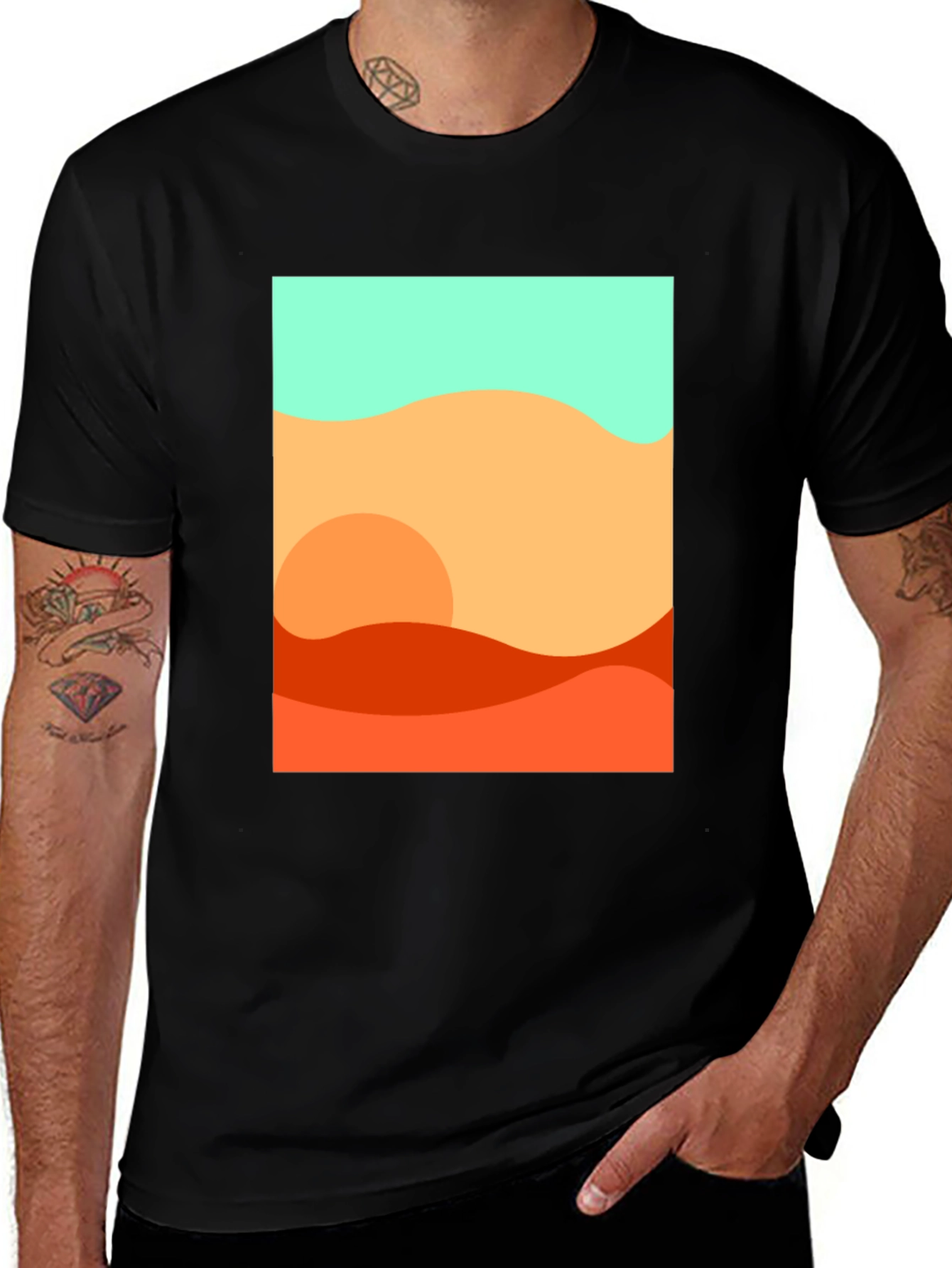 Variant 27 of Abstract Desert Graphic Tee - Stylish Comfort