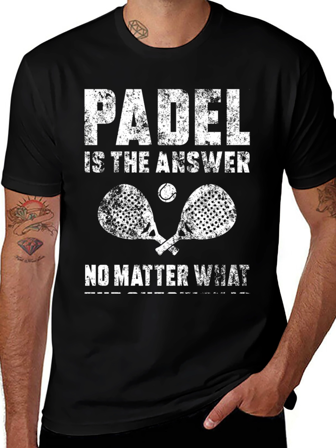 Black Padel Is The Answer T-Shirt main image