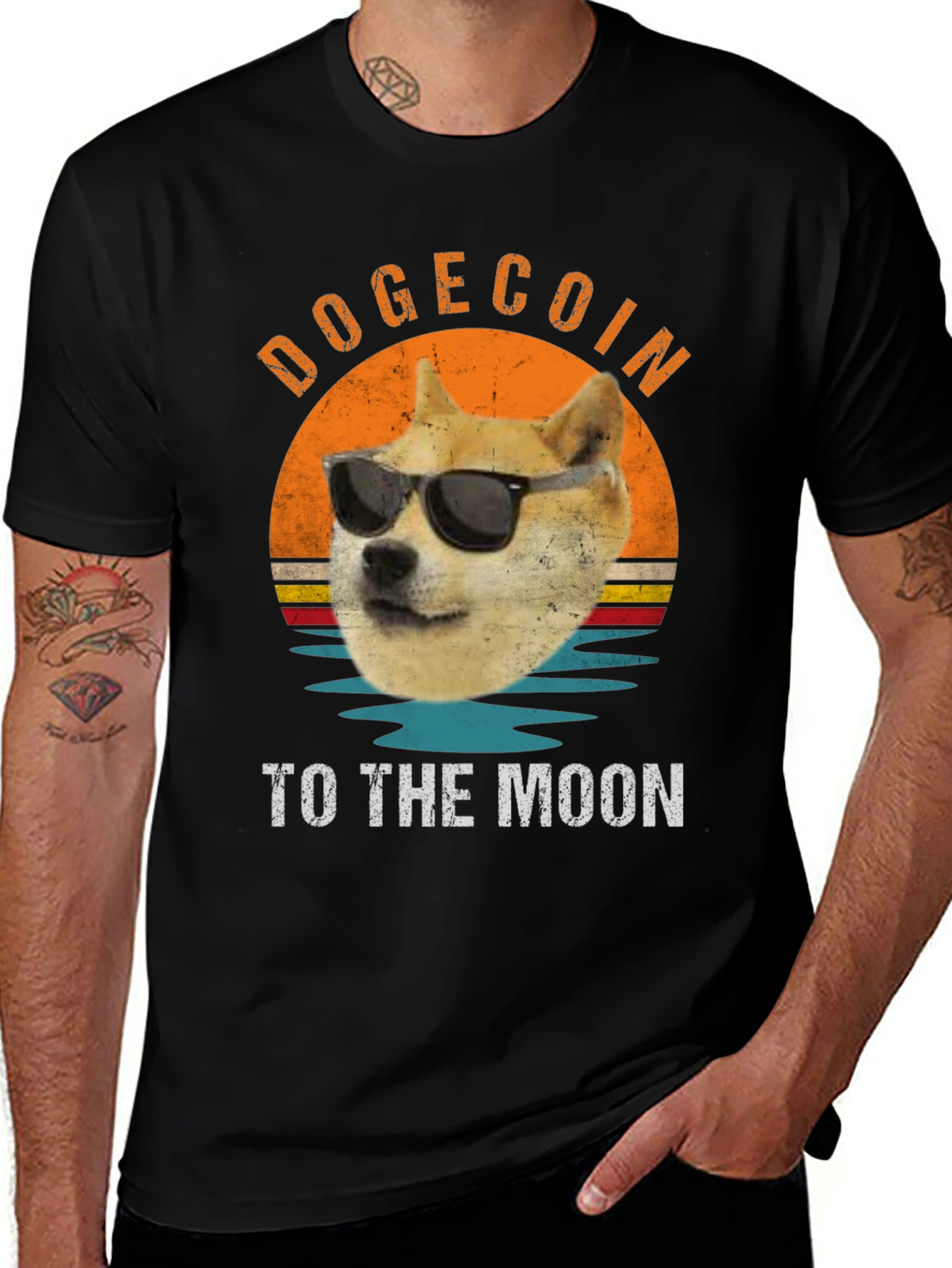 Variant 23 of Dogecoin to the Moon T-Shirt - Crypto Meme Tee