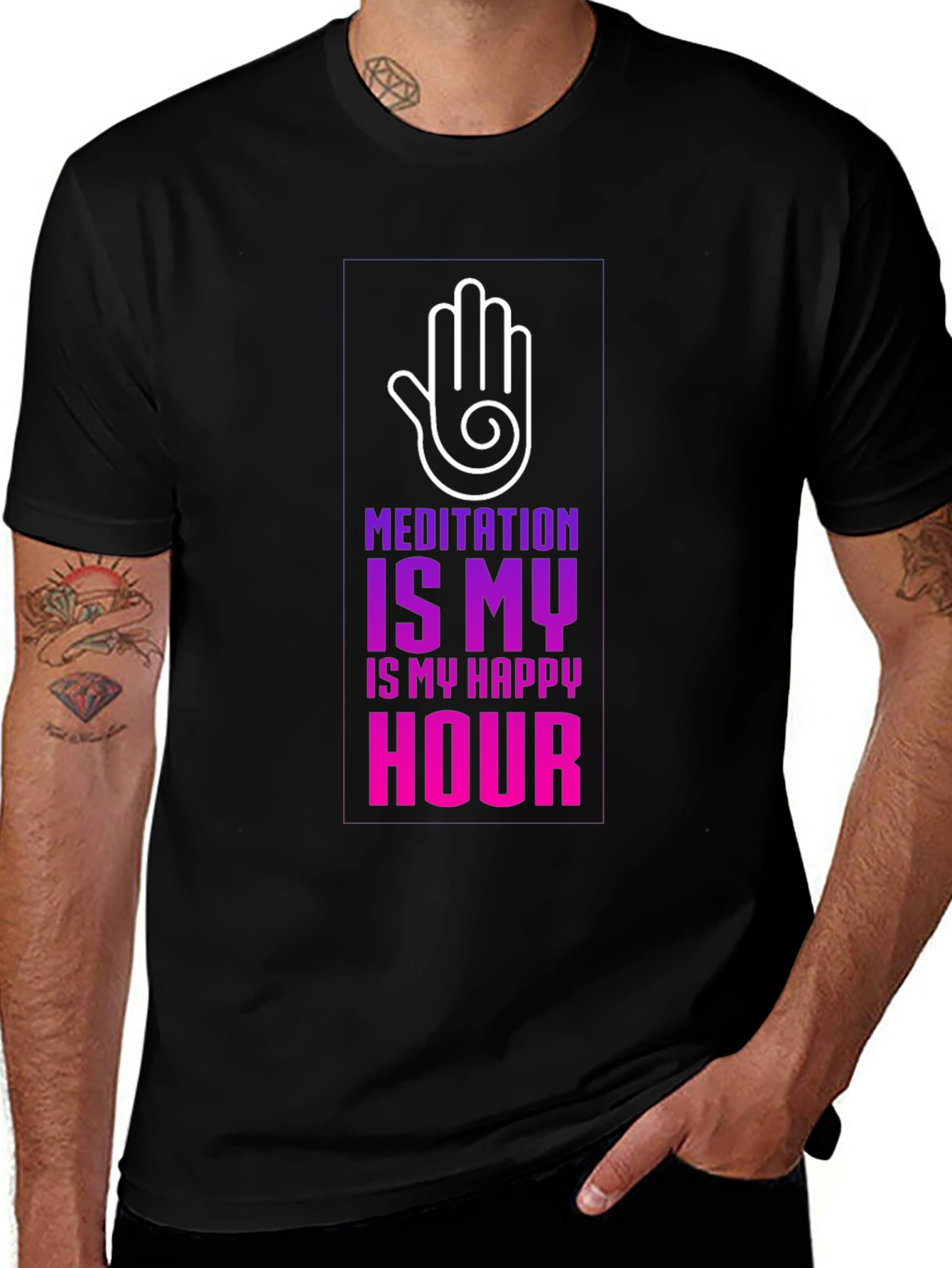 Variant 27 of Meditation Happy Hour Graphic Tee