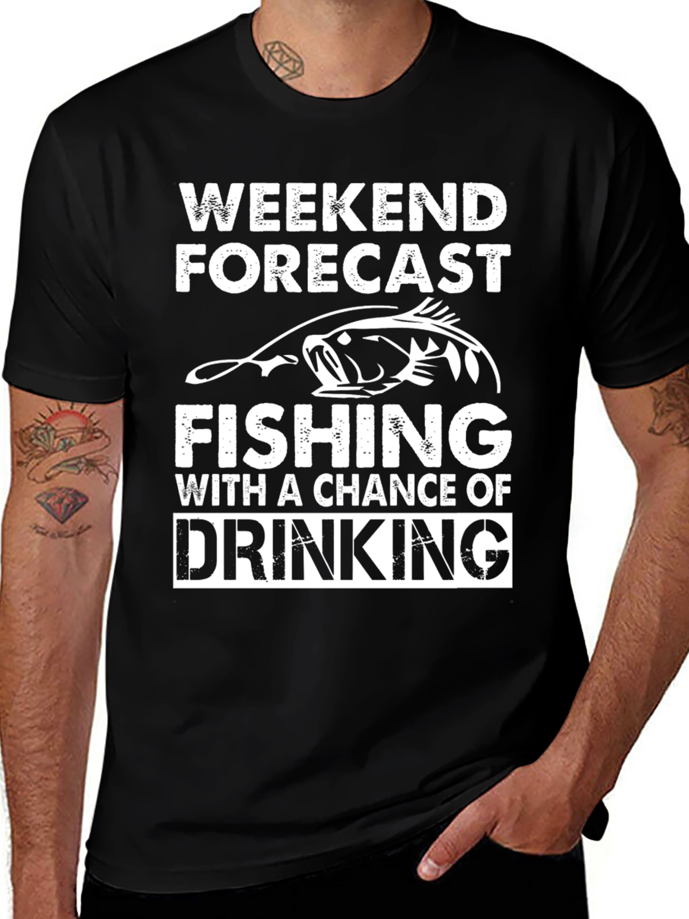 Variant 12 of Fishing & Drinking T-Shirt: Weekend Forecast