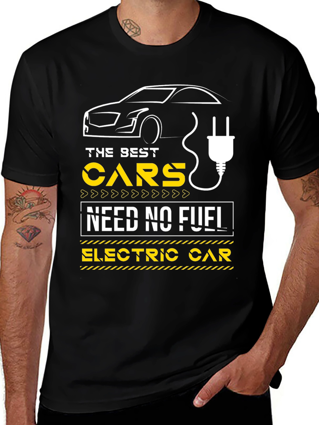 Variant 9 of Electric Car T-Shirt - The Best Cars Need No Fuel
