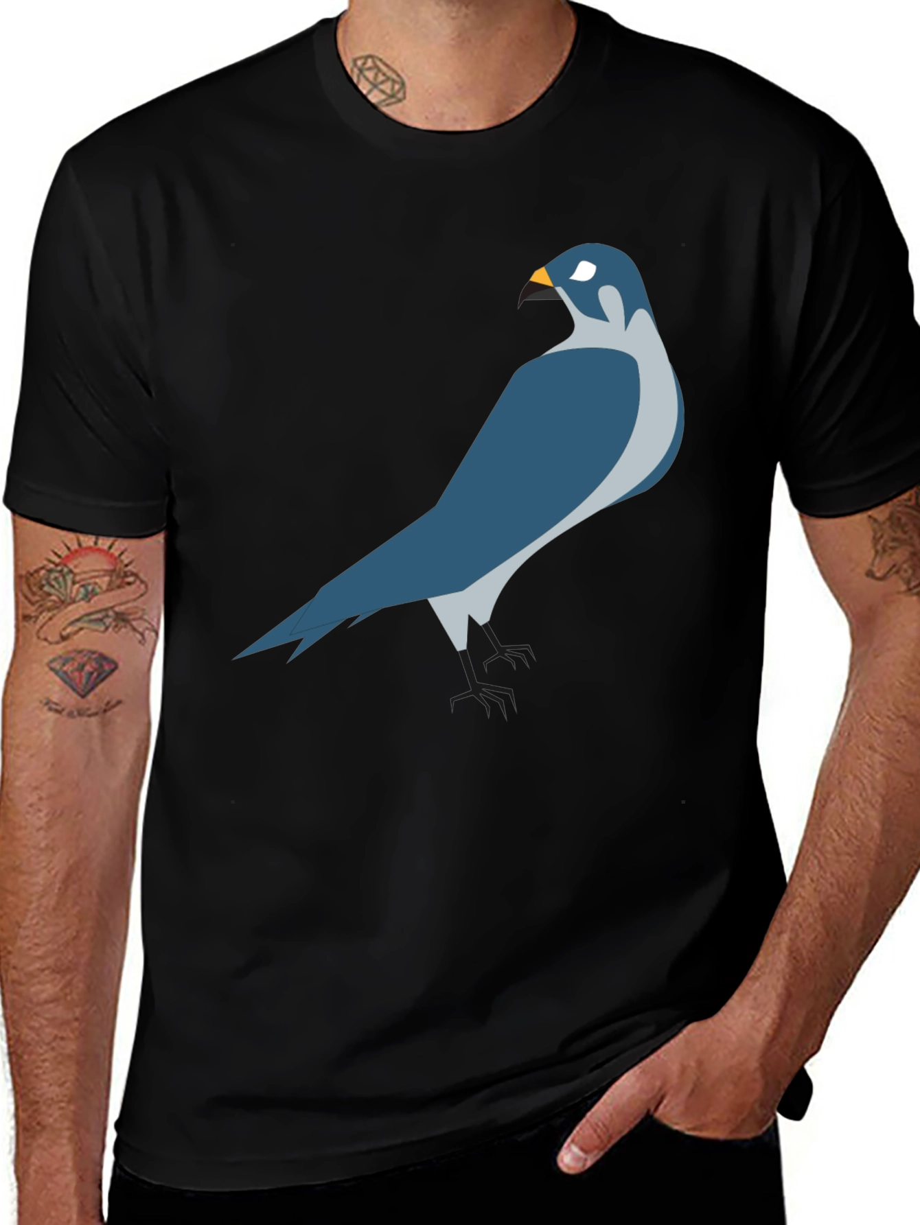 Variant 12 of Falcon Graphic Tee - Modern Bird Print
