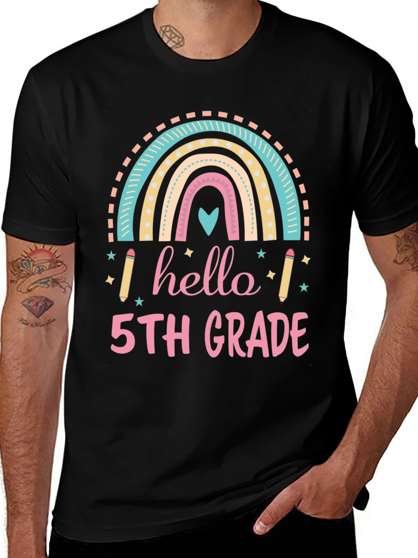 Hello 5th Grade Rainbow T-Shirt