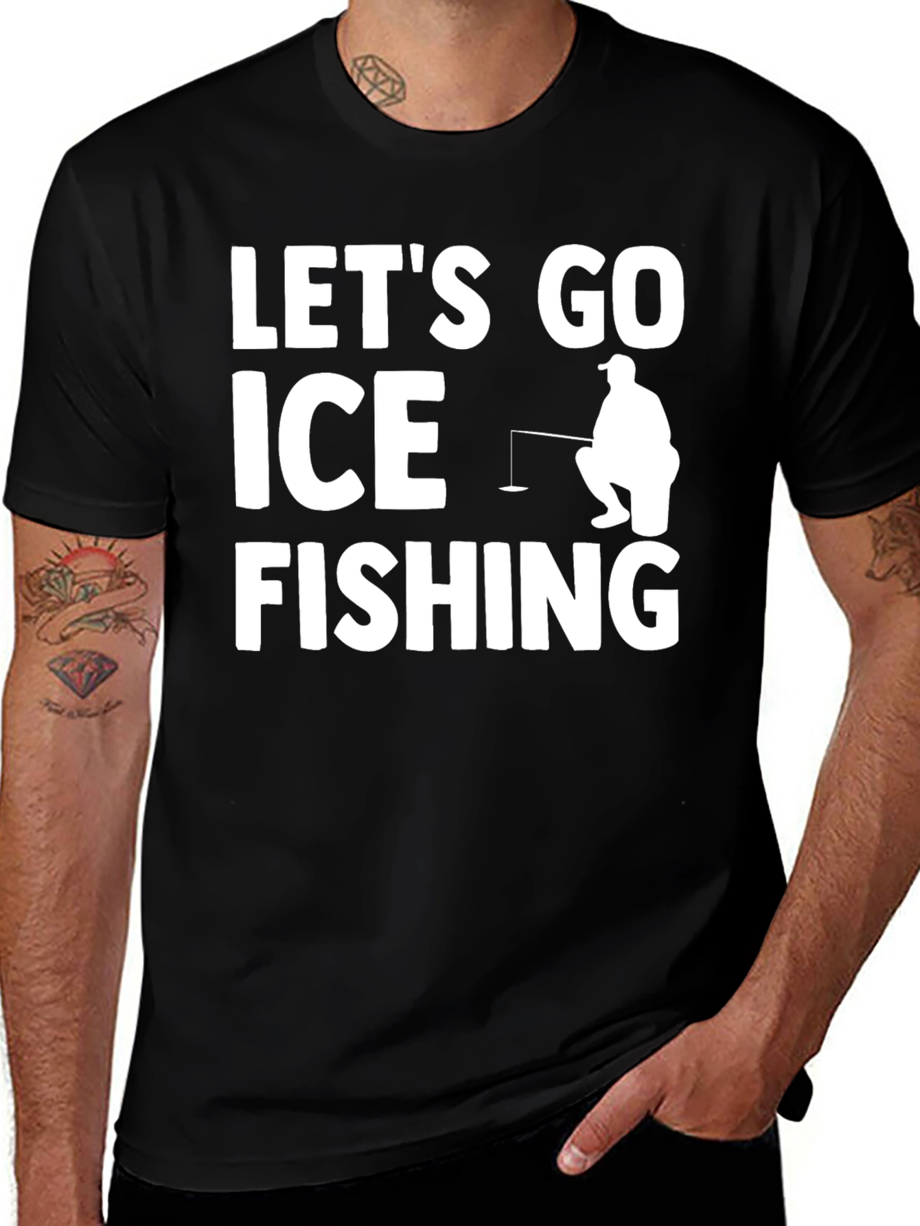 Variant 27 of Let's Go Ice Fishing T-Shirt