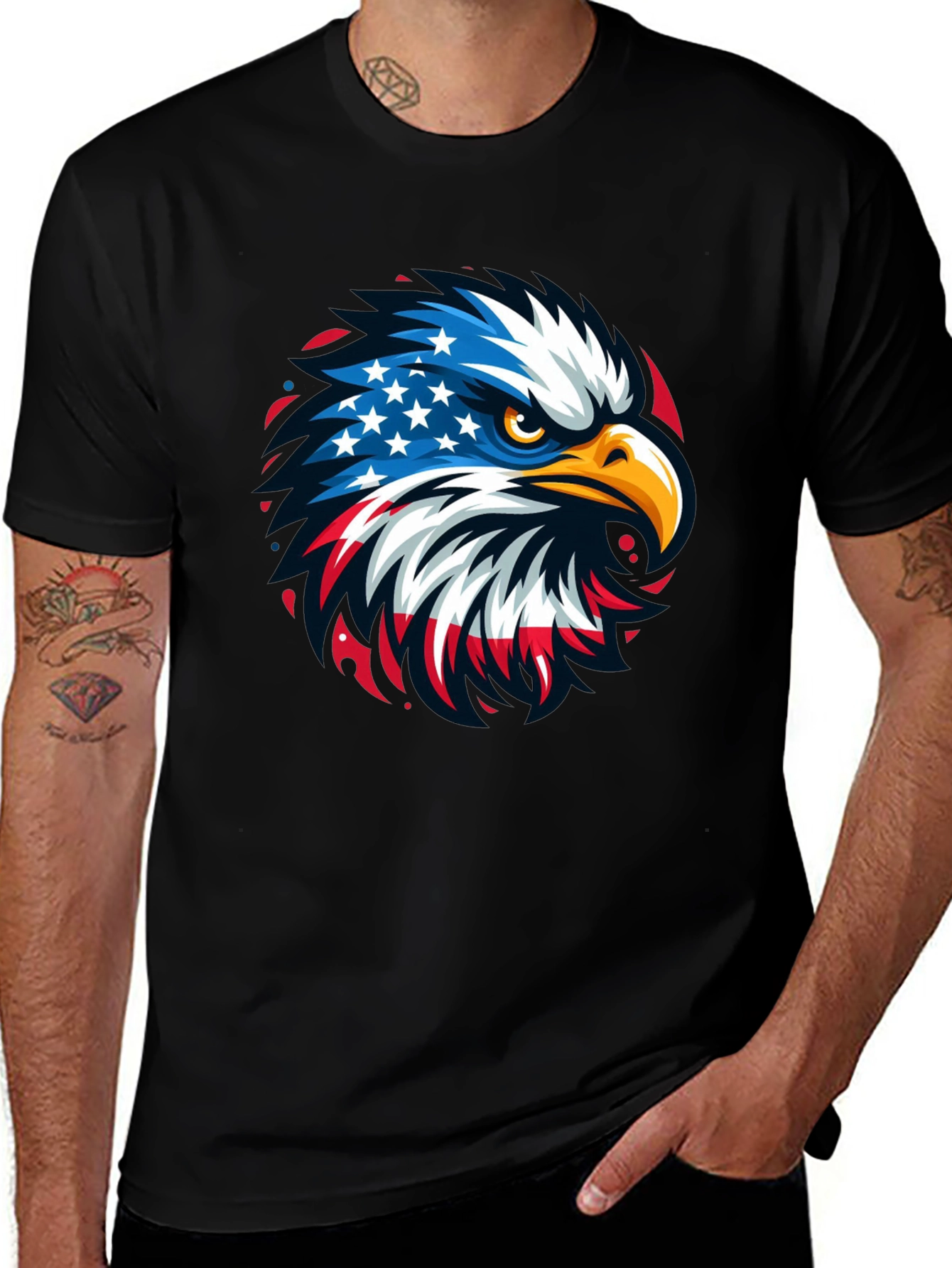 Variant 20 of American Eagle Graphic Tee - Patriotic Design