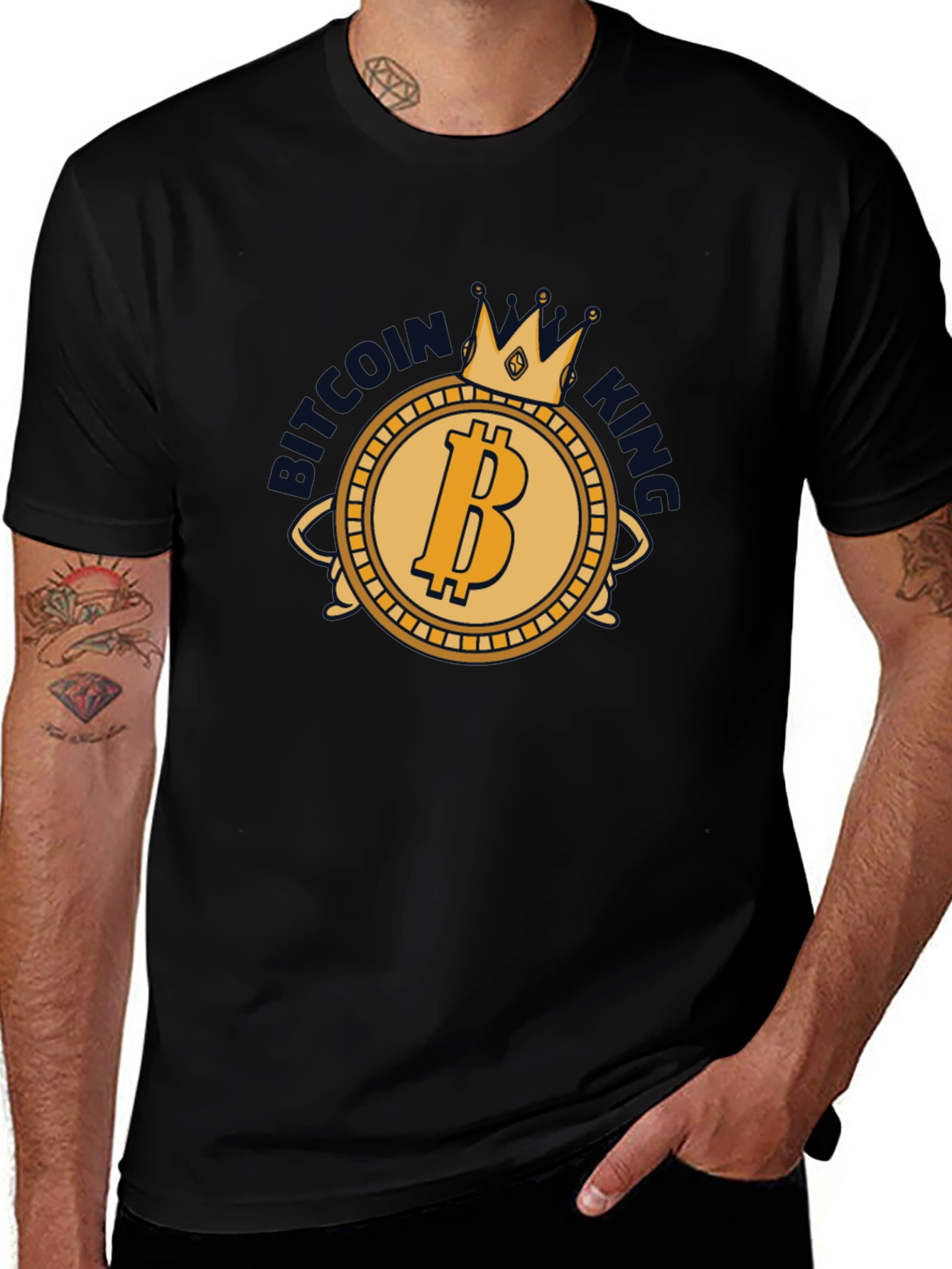 Bitcoin King Graphic Tee - Crypto Currency T-Shirt