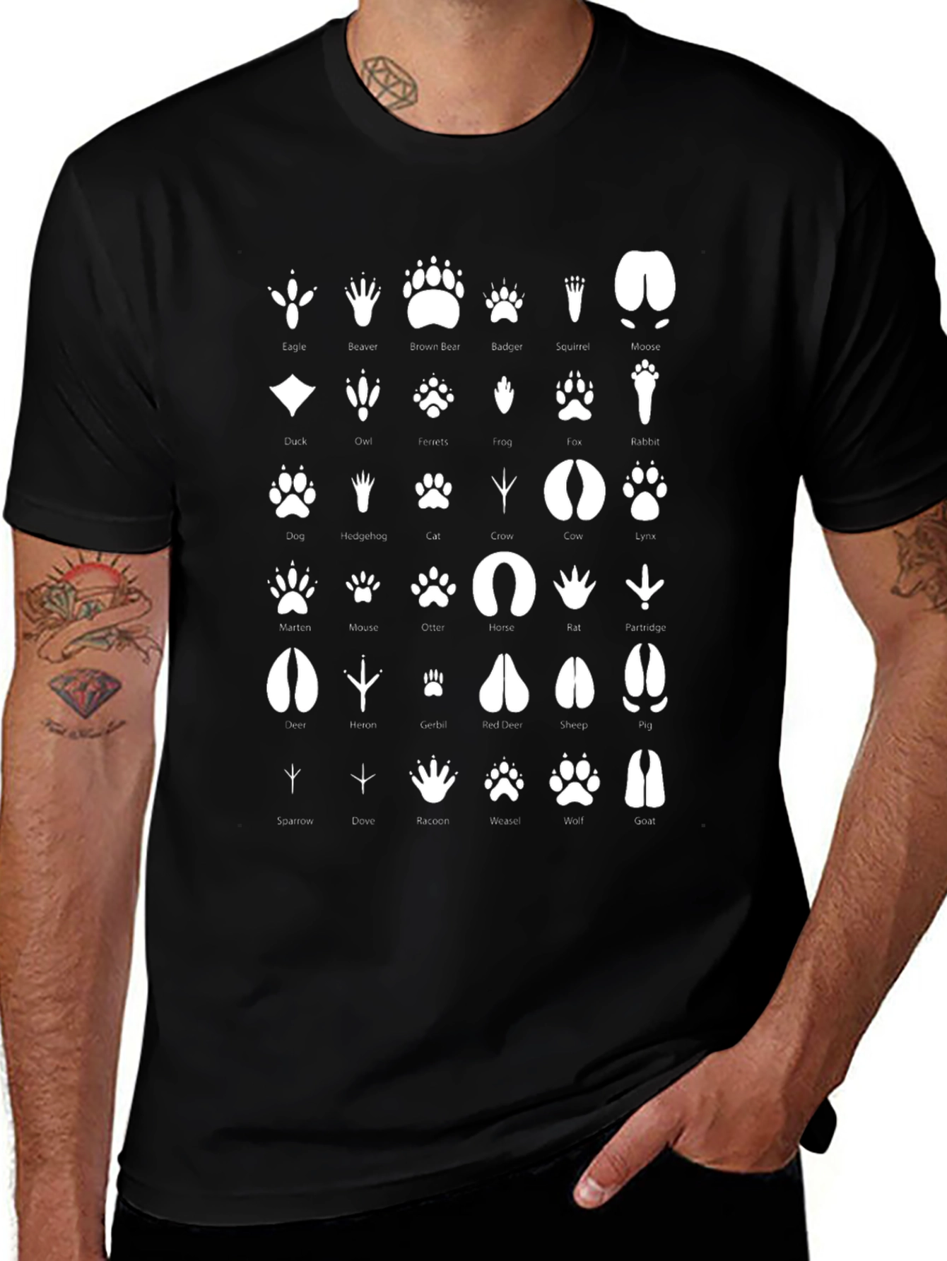 Variant 13 of Animal Tracks Graphic T-Shirt