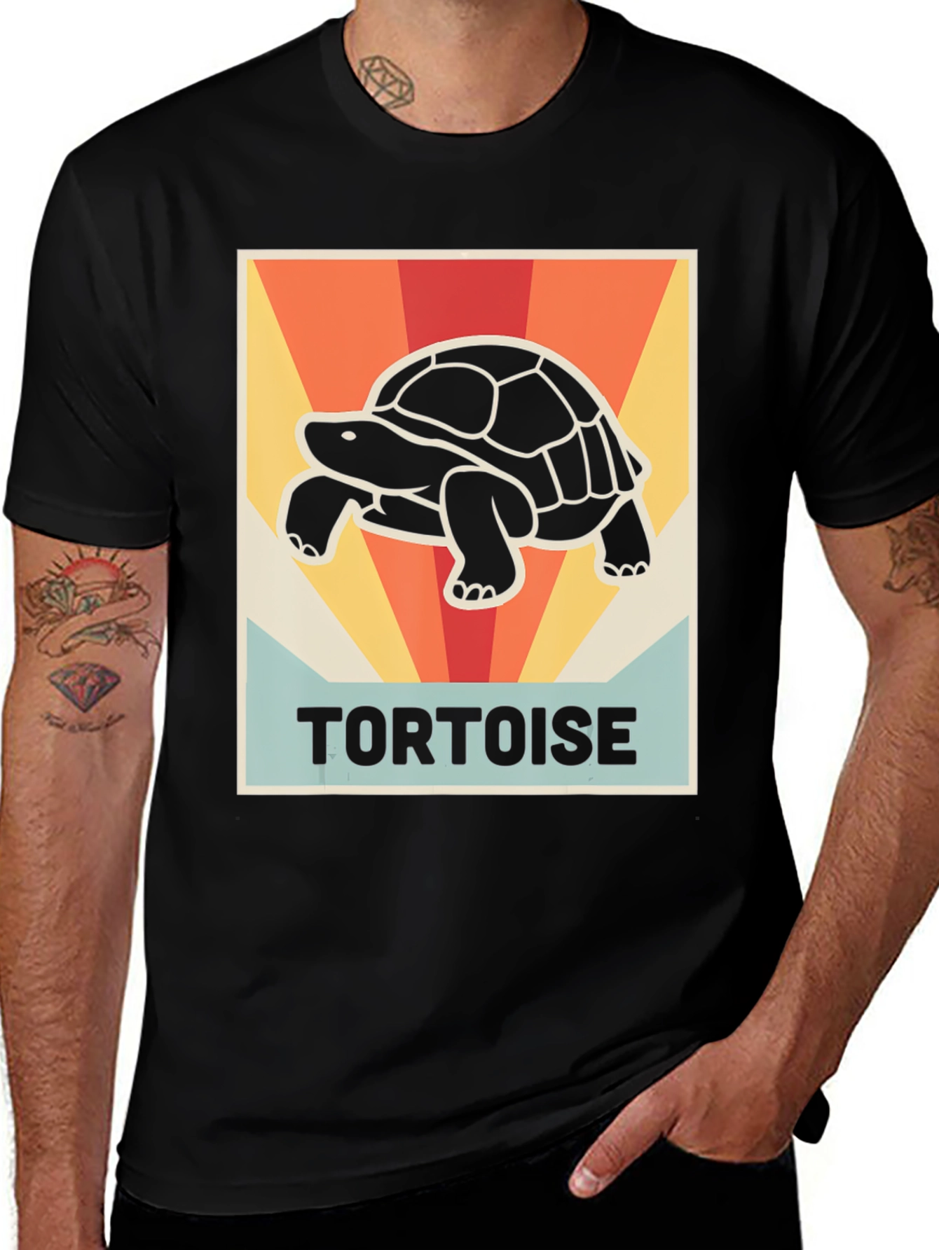 Variant 8 of Retro Tortoise Graphic Tee - Vintage Style Shirt