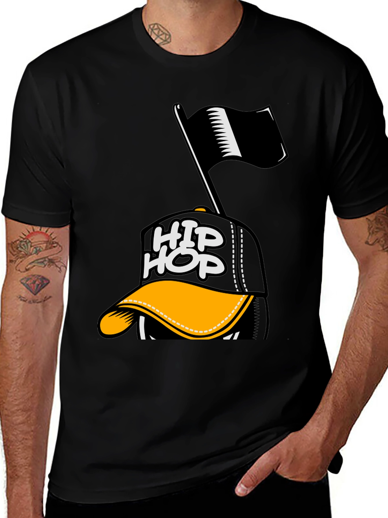 Variant 8 of Hip Hop Cap Graphic T-Shirt