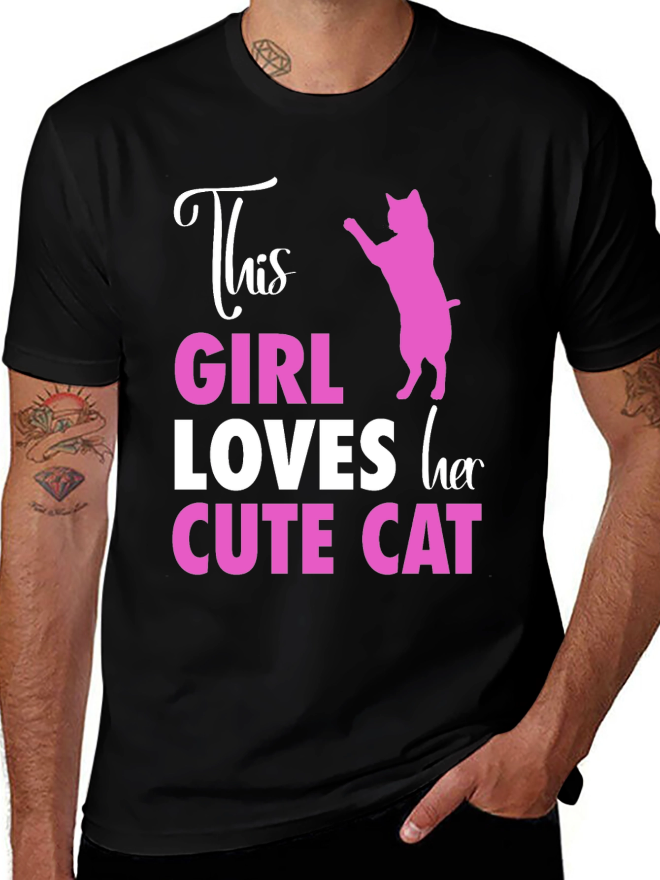 Variant 18 of This Girl Loves Her Cute Cat T-Shirt