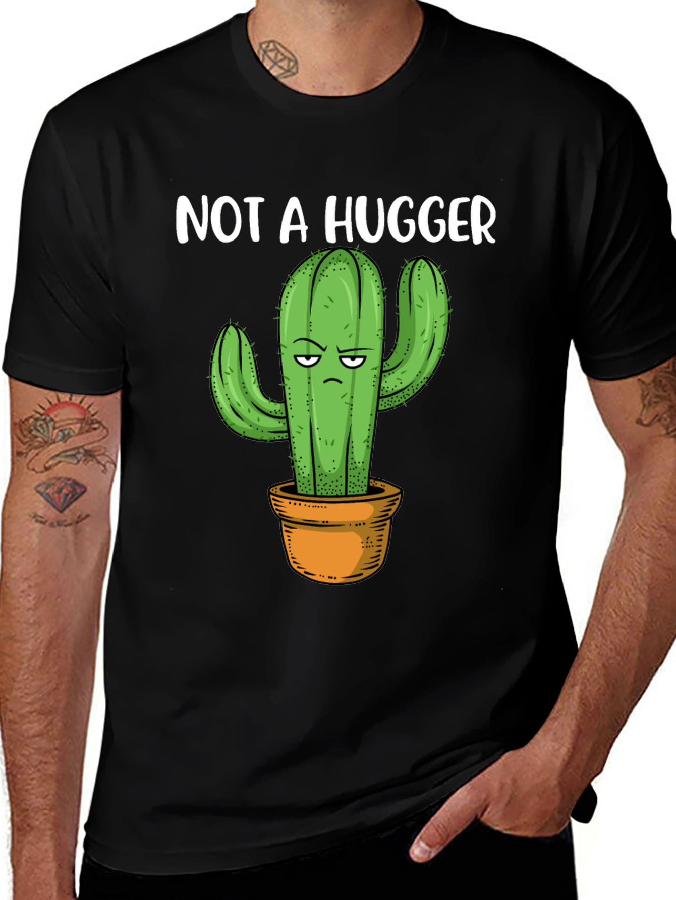 Variant 20 of Not A Hugger Cactus Graphic Tee