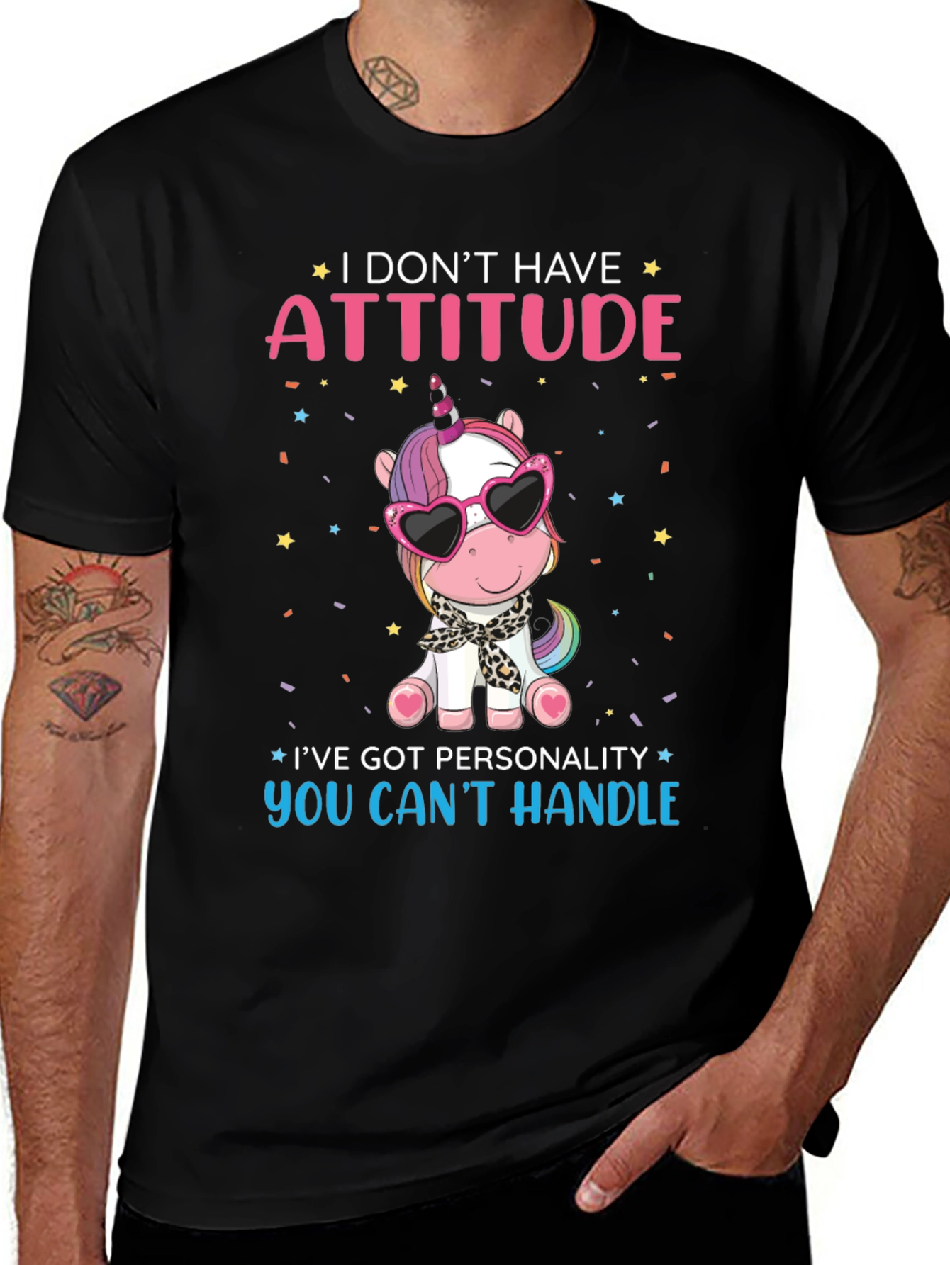 Variant 16 of Attitude Unicorn Graphic Tee