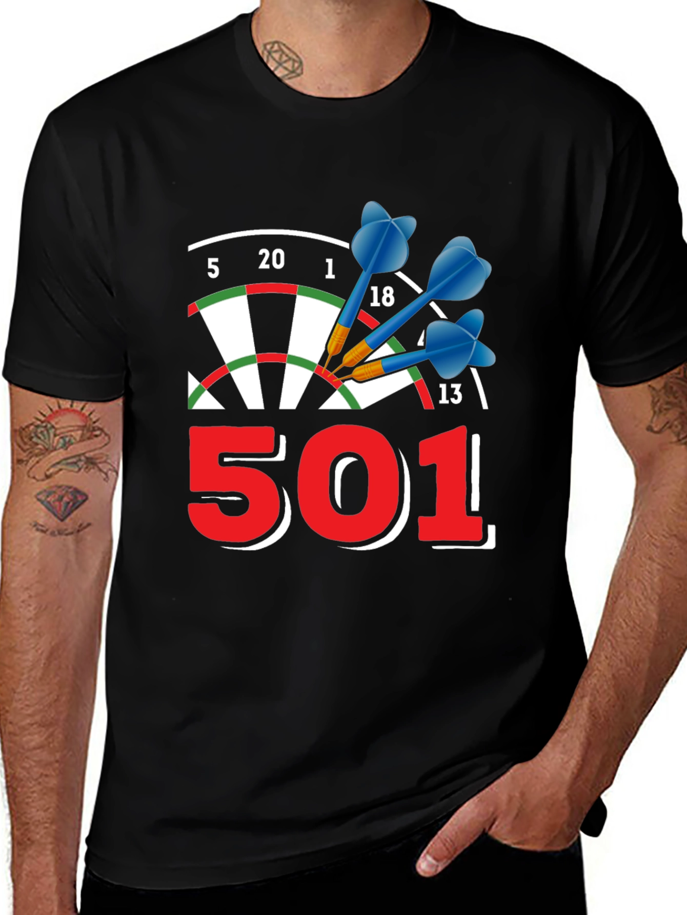 Variant 7 of 501 Darts T-Shirt - Game On!