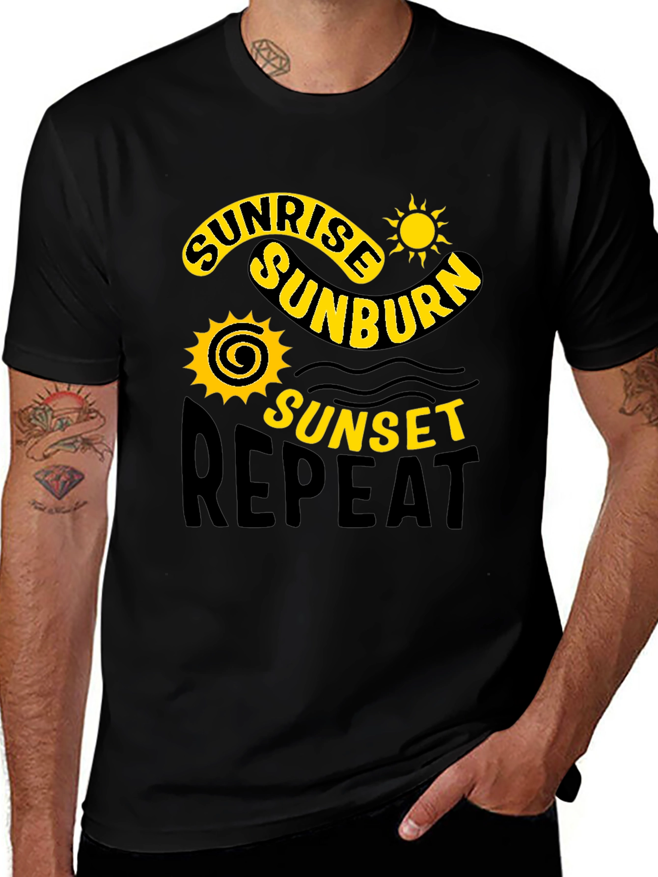 Variant 10 of Sunrise Sunburn Sunset Repeat T-Shirt