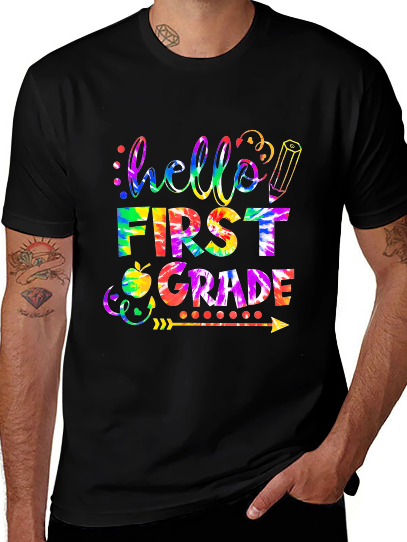 Hello First Grade Tie Dye T-Shirt