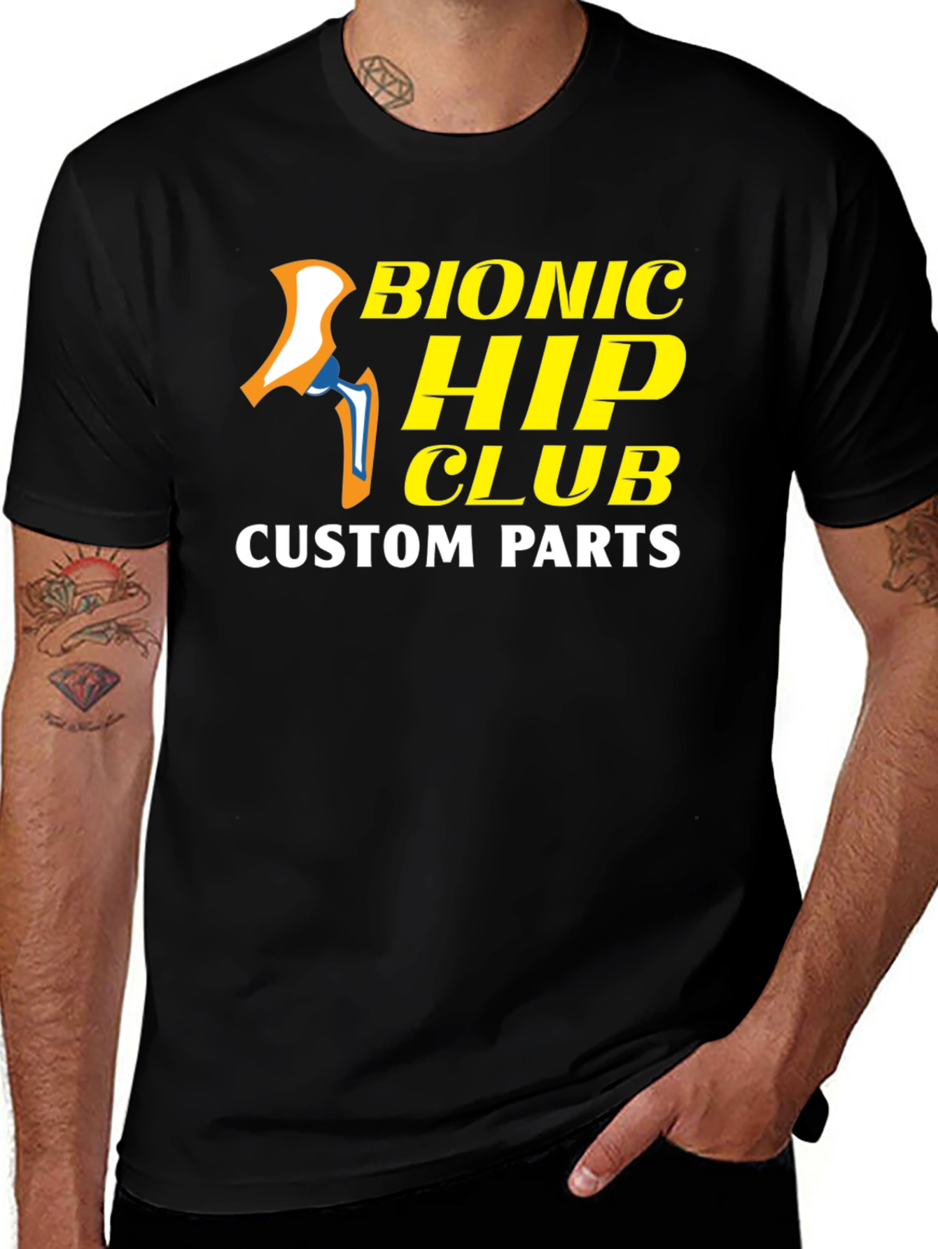 Variant 4 of Bionic Hip Club Custom Parts T-Shirt
