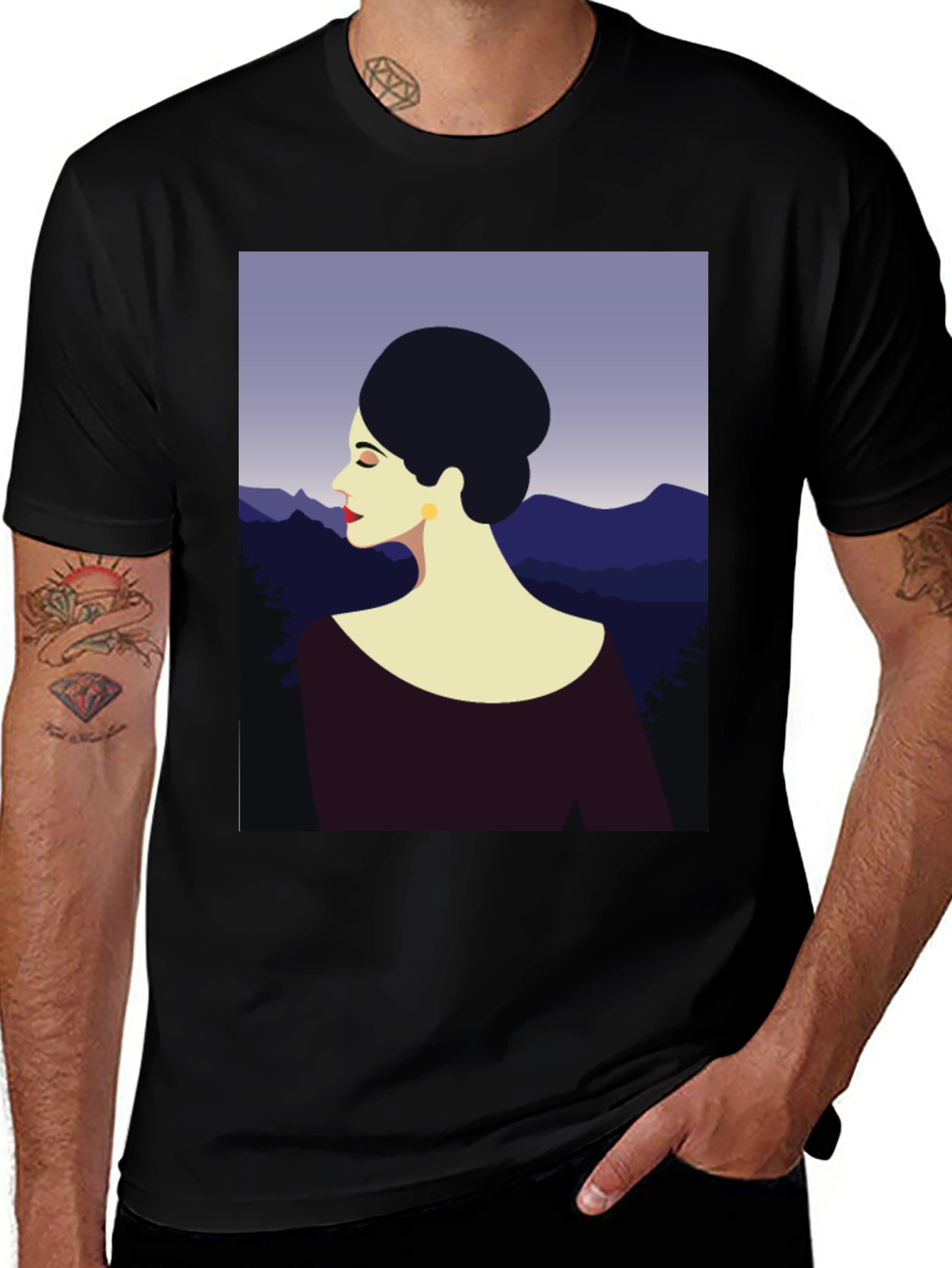 Variant 21 of Elegant Woman Silhouette Graphic T-Shirt