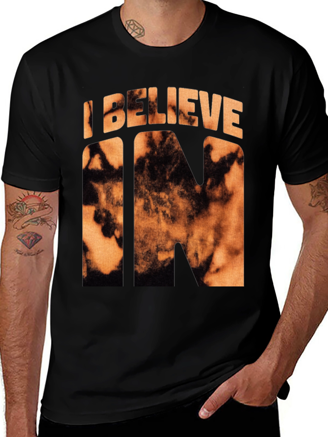 Variant 8 of I Believe In... Graphic Tee - Men's Black T-Shirt