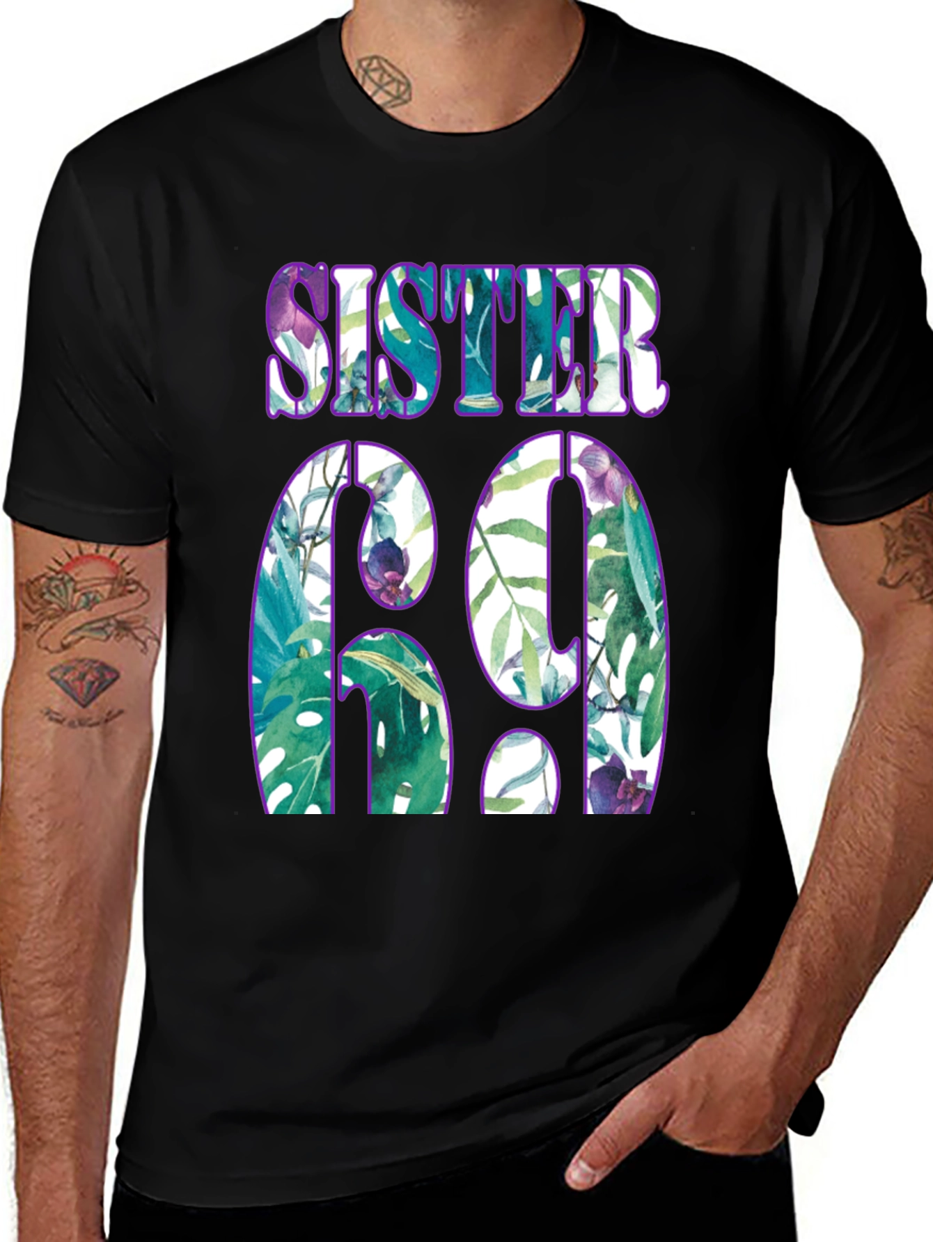 Variant 26 of Sister 69 Graphic Print Tee
