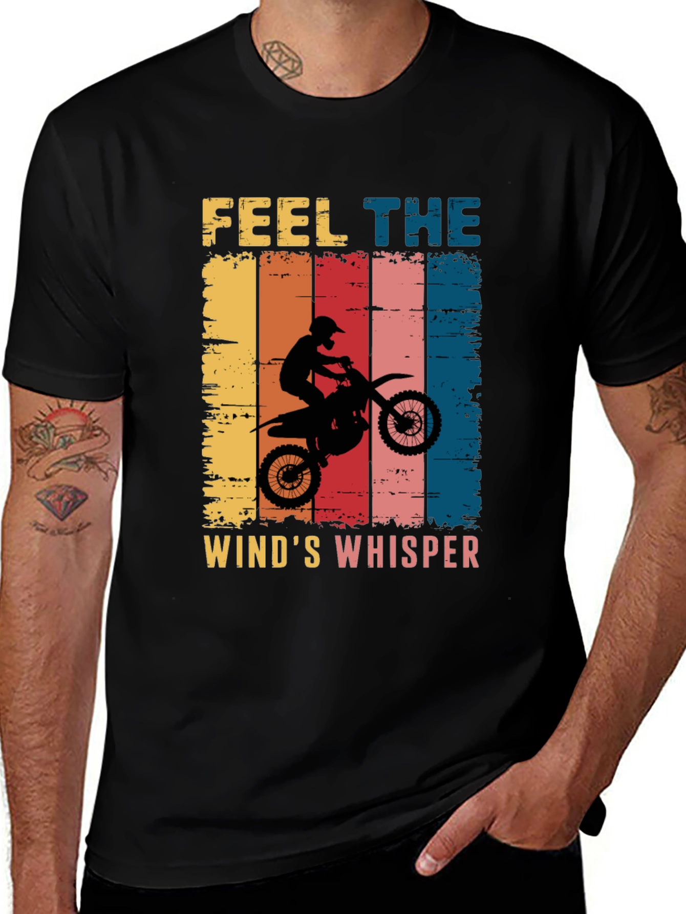Variant 13 of Feel the Wind's Whisper Motocross T-Shirt