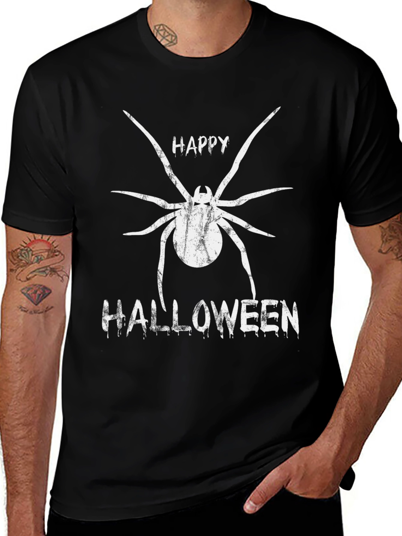 Variant 30 of Happy Halloween Spider Graphic T-Shirt