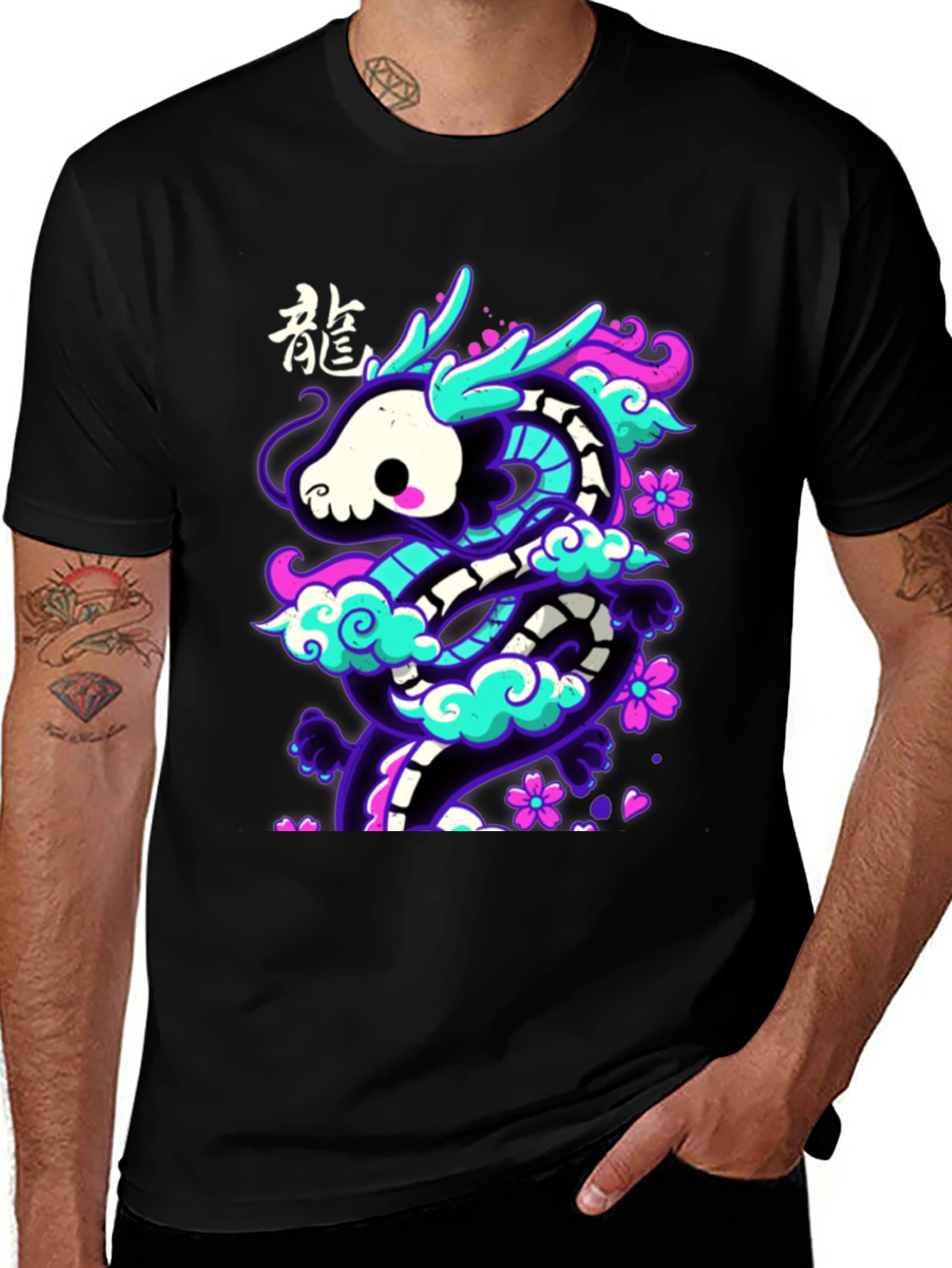 Variant 16 of Neon Dragon Graphic Tee - Unique Streetwear
