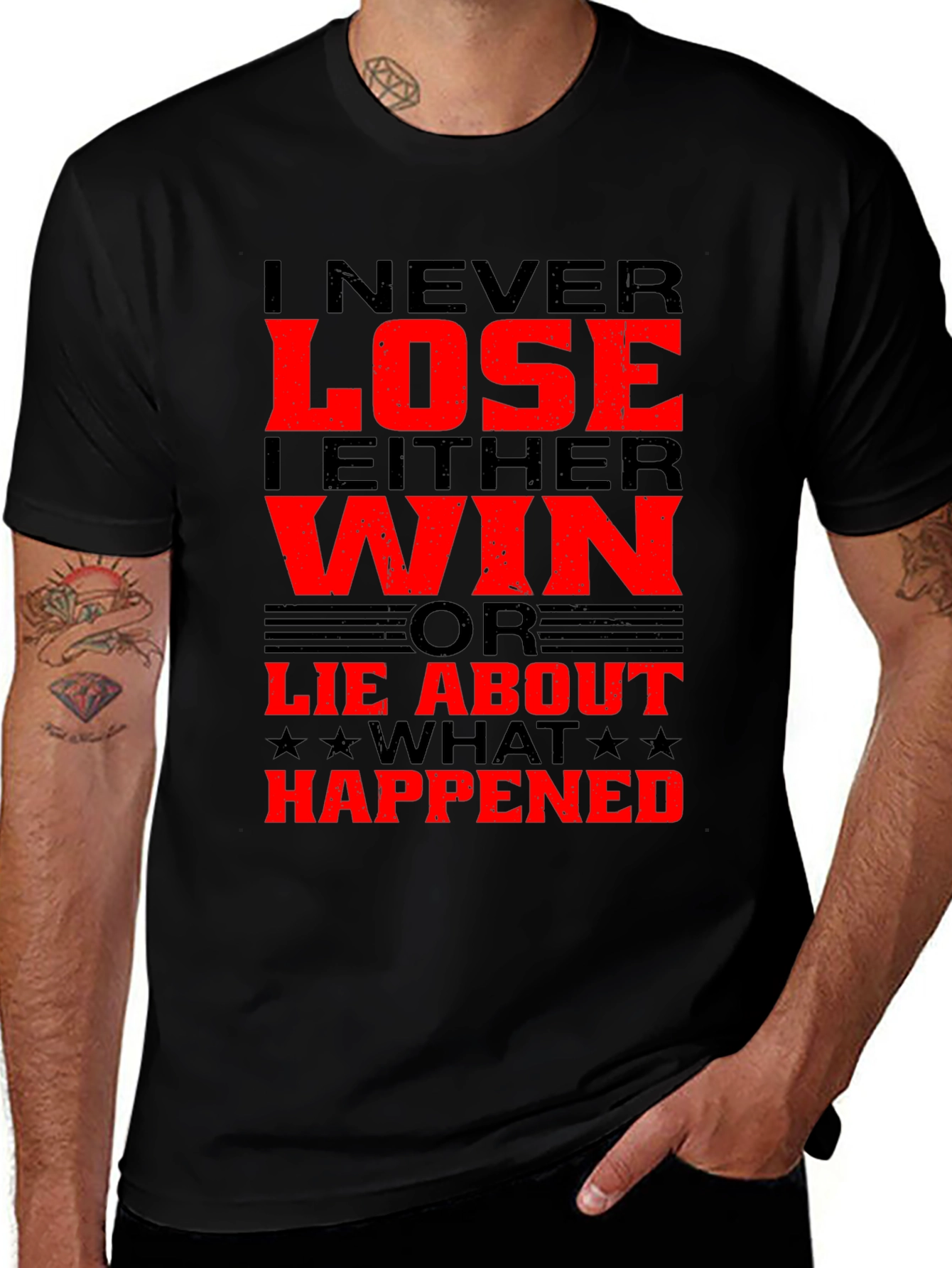 Variant 23 of I Never Lose T-Shirt - Funny Slogan Tee