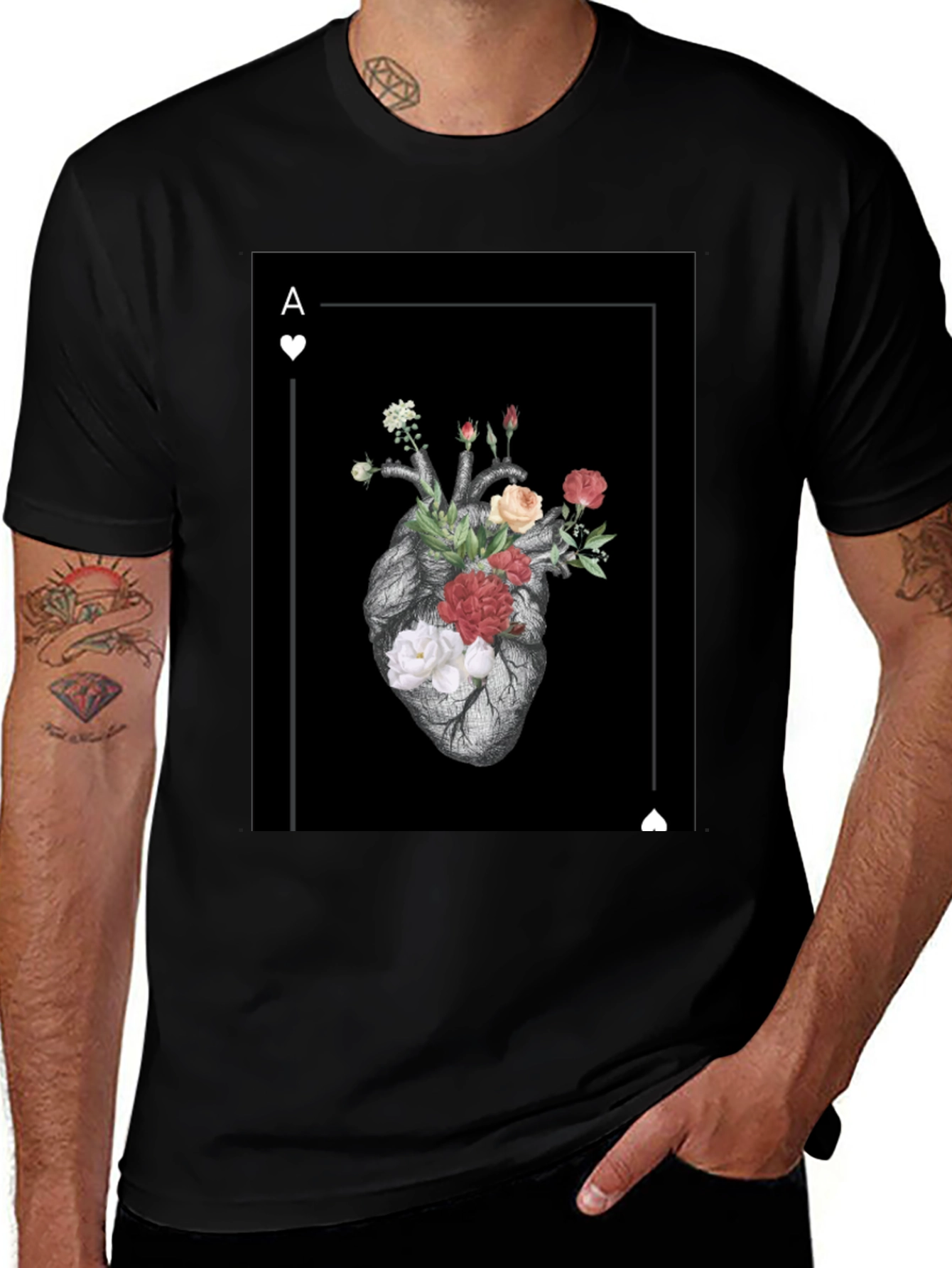 Variant 17 of Ace Heart Floral Graphic T-Shirt