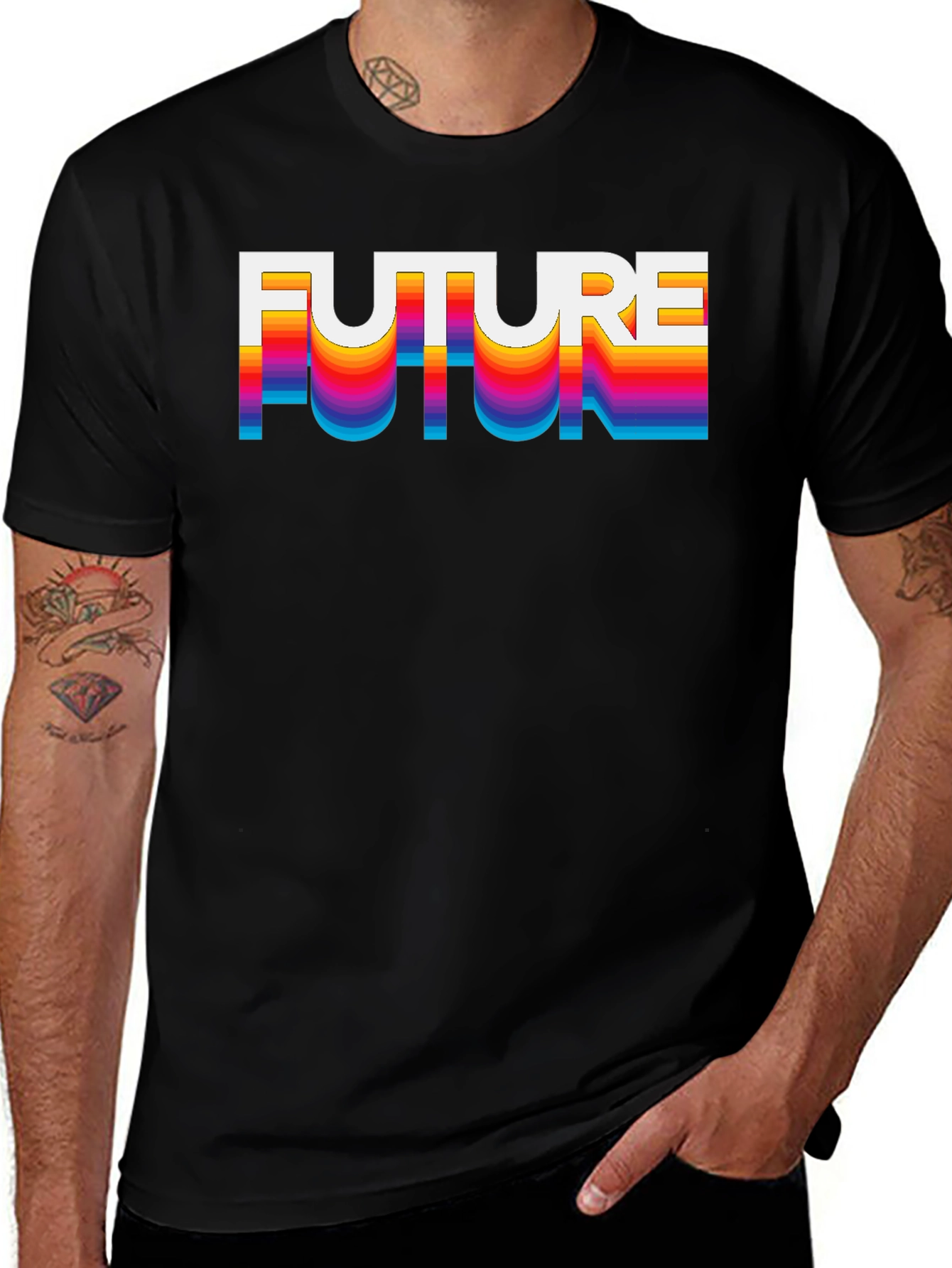 Variant 19 of Retro FUTURE Graphic T-Shirt - Colorful Design