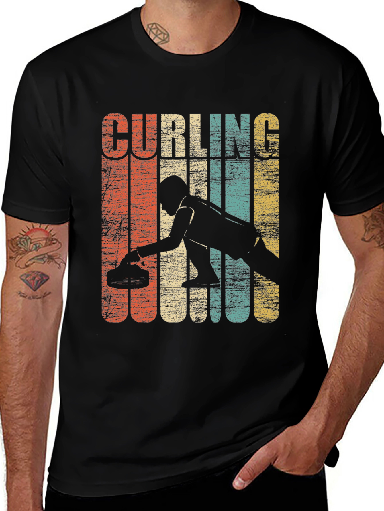 Variant 15 of Retro Curling T-Shirt