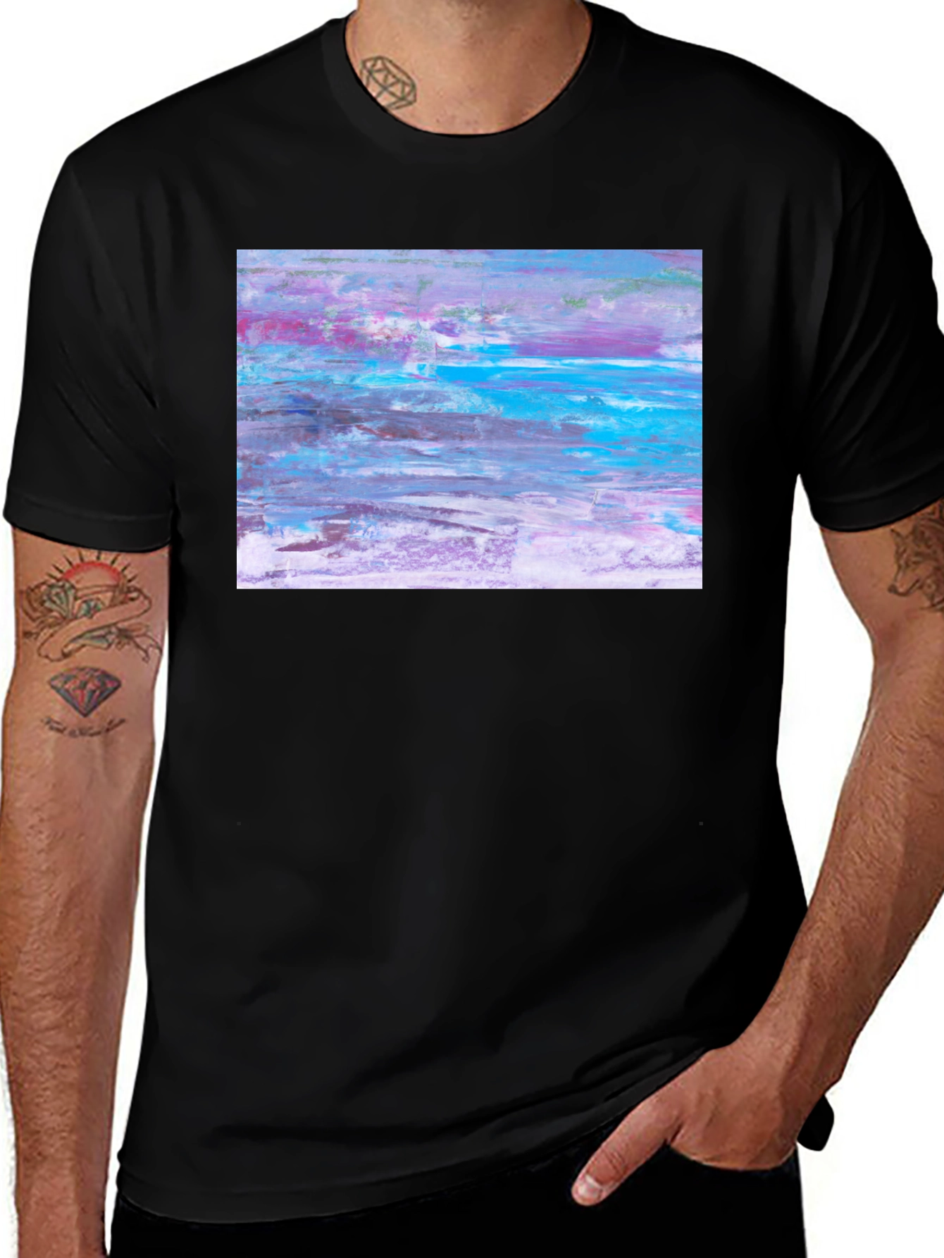 Variant 13 of Abstract Art Black T-Shirt