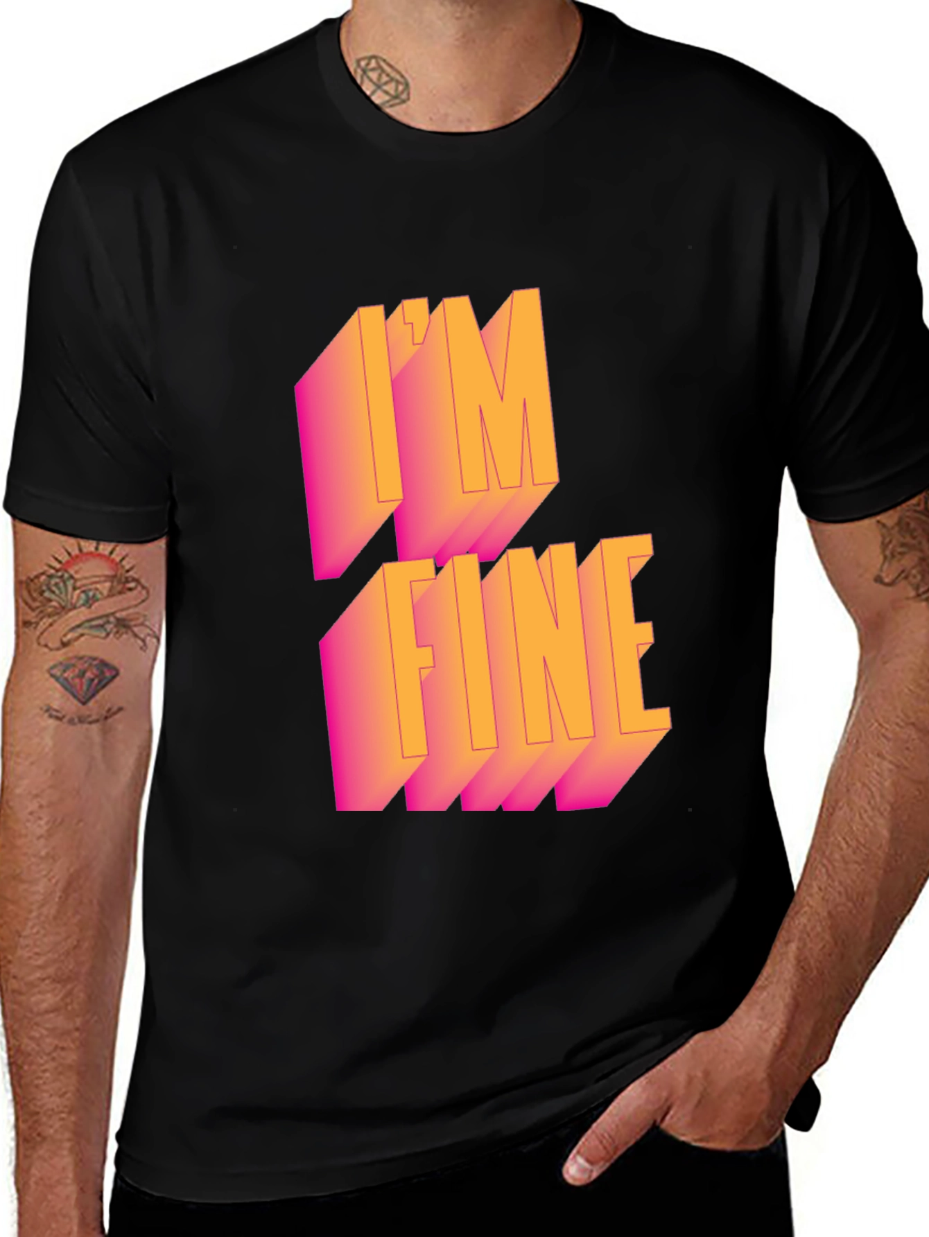 Variant 9 of I'm Fine Graphic T-Shirt