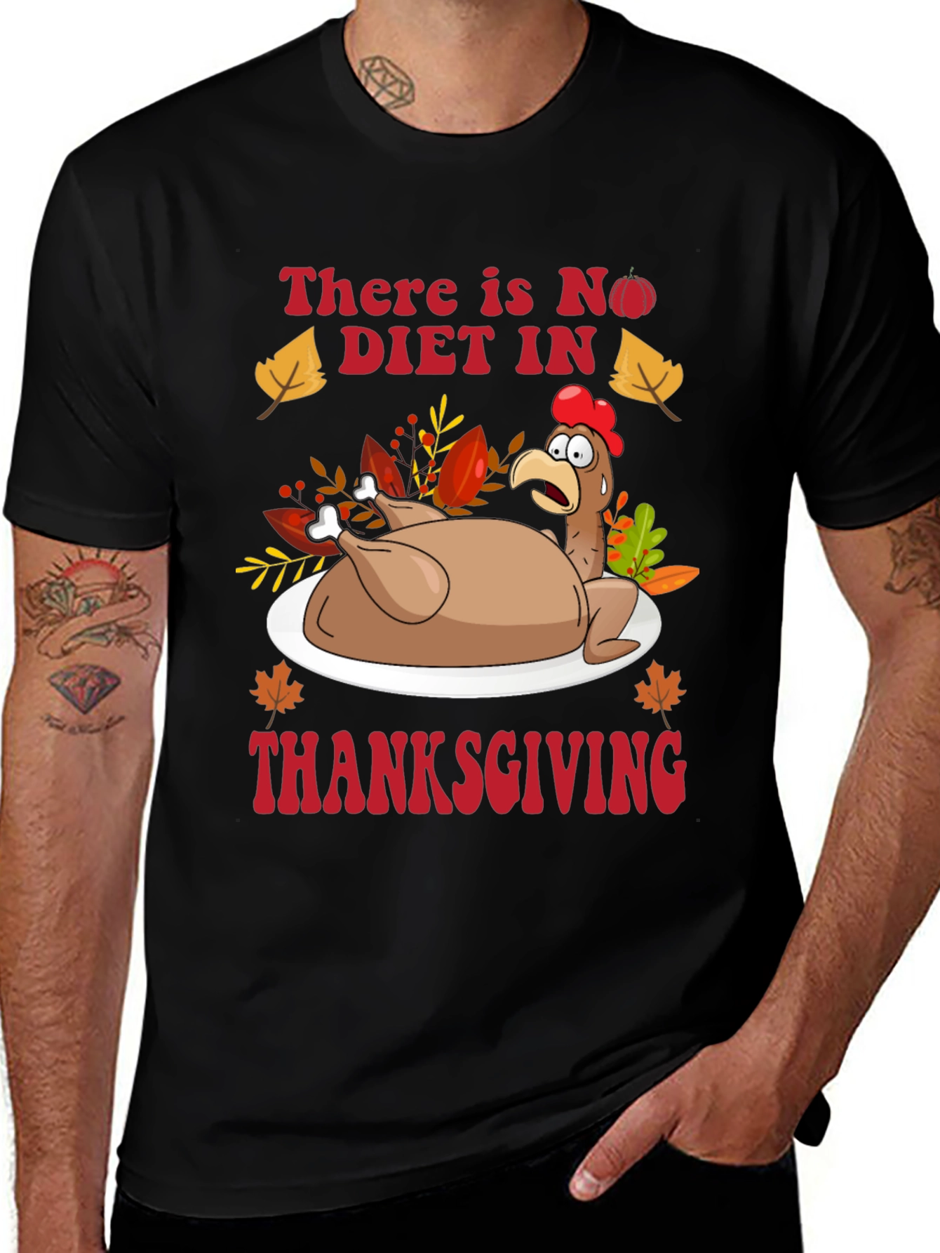 Variant 26 of Funny Thanksgiving Turkey Dinner Graphic Tee