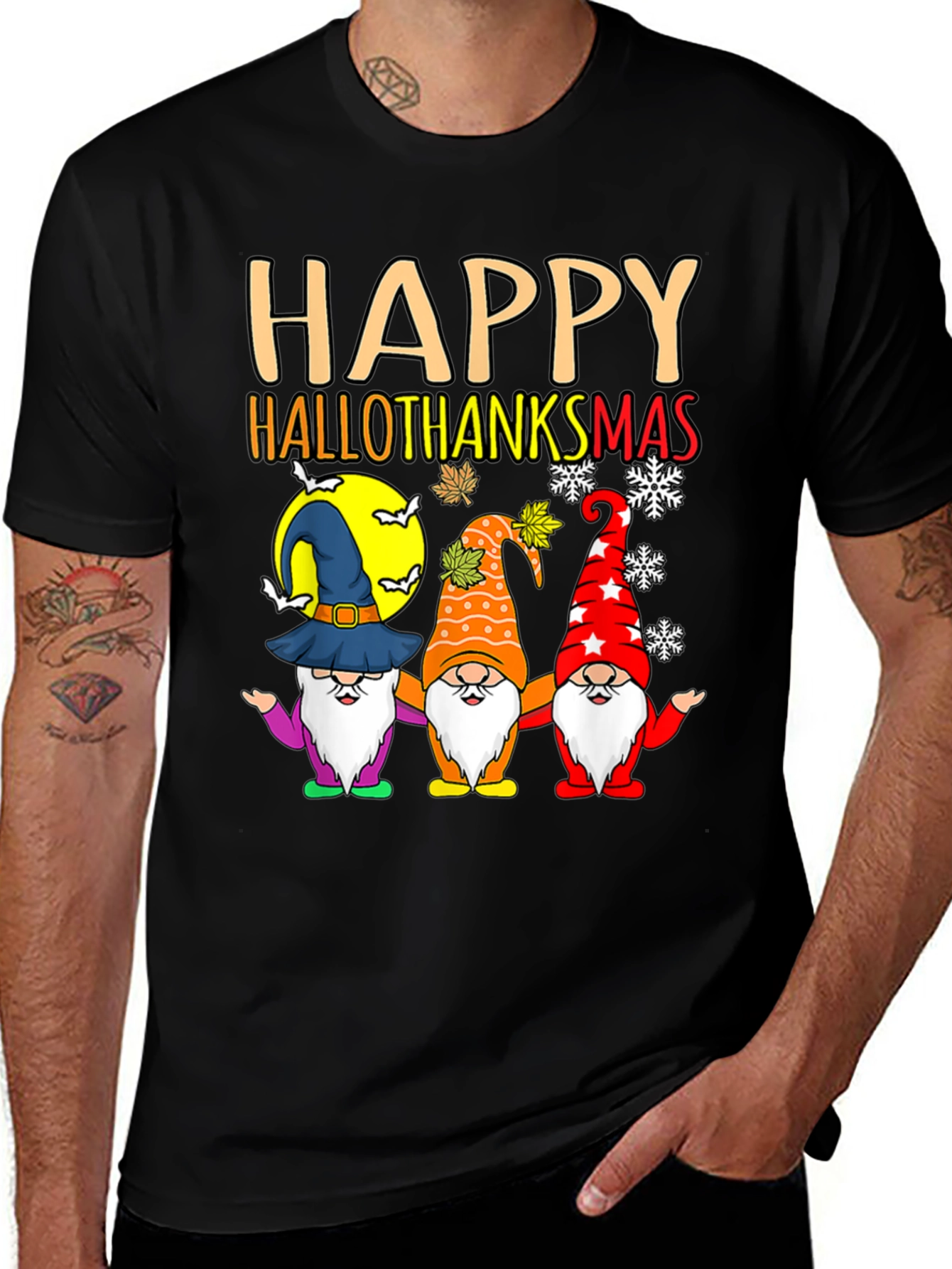Variant 27 of Happy Hallothanksmas Gnomes T-Shirt