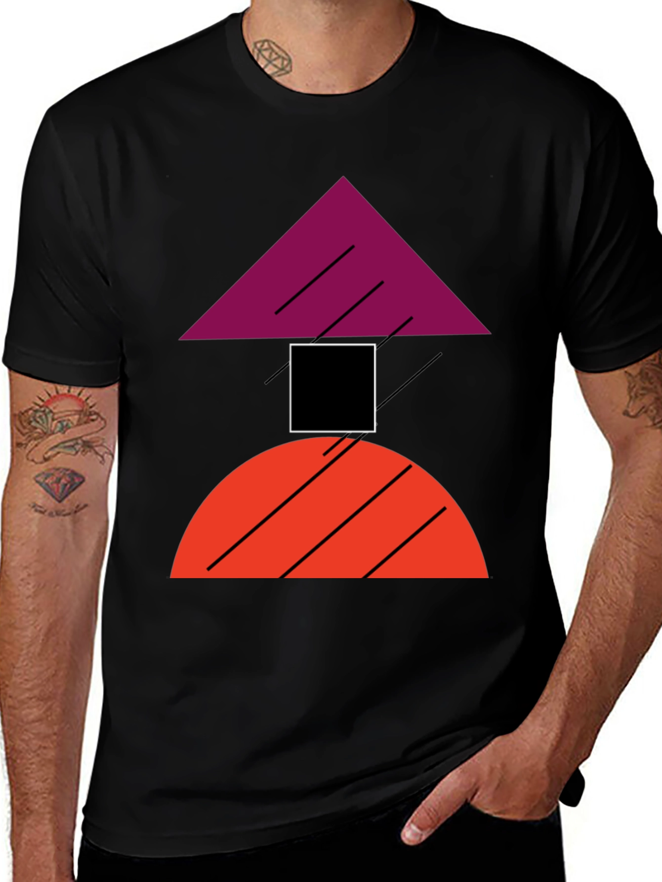 Variant 15 of Abstract Geometric Graphic T-Shirt