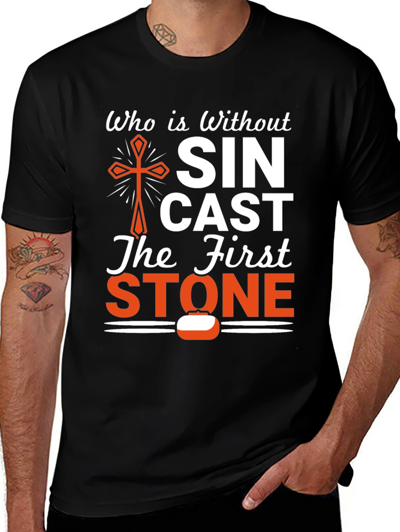 Variant 20 of Who is Without Sin T-Shirt