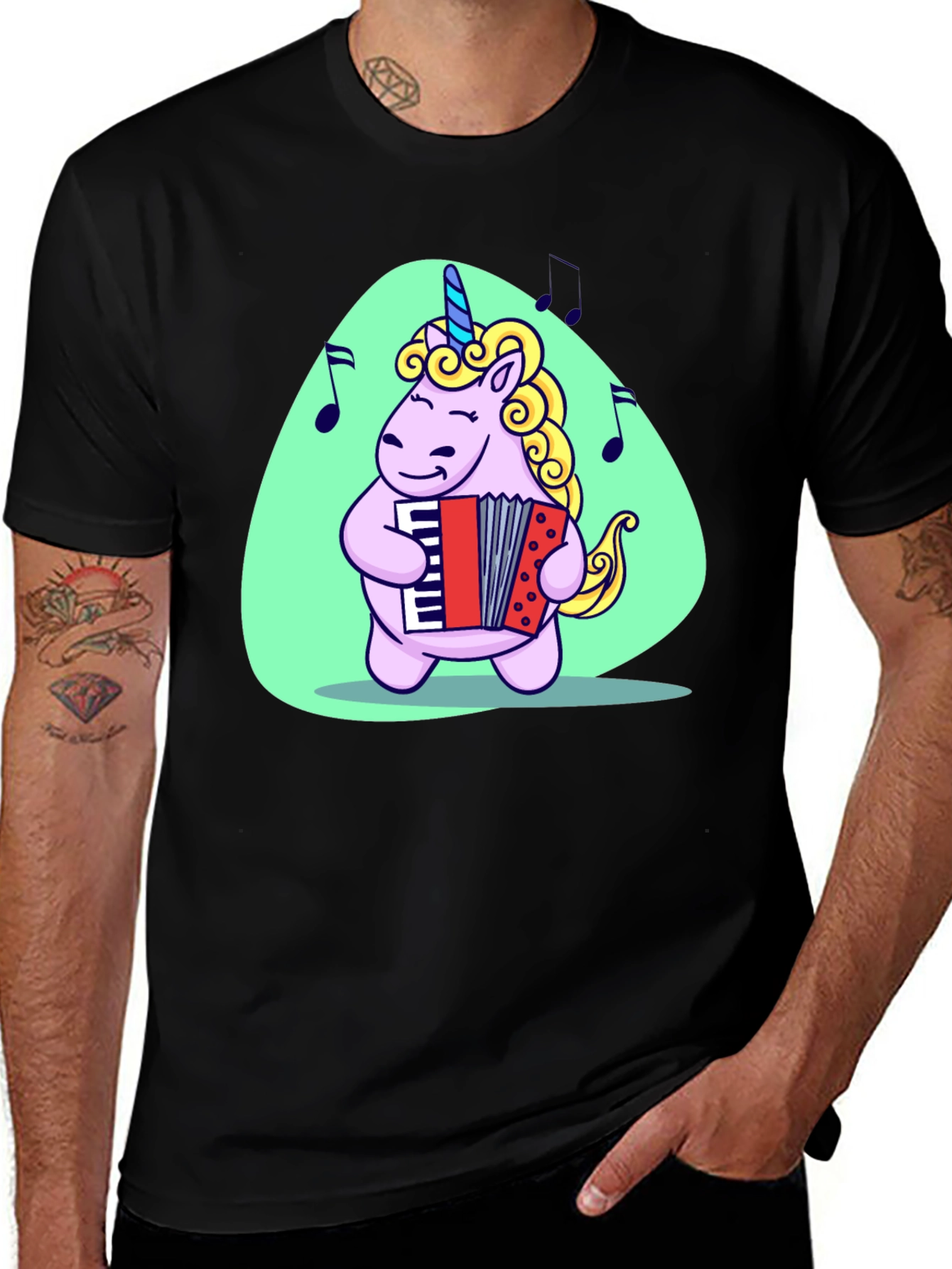 Variant 30 of Unicorn Accordion T-Shirt - Musical Fun