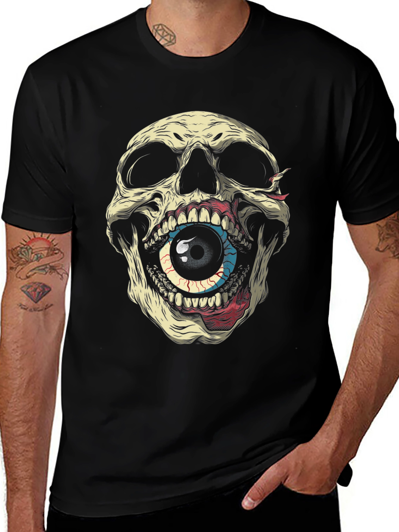 Variant 20 of Skull Eye T-Shirt - Graphic Tee