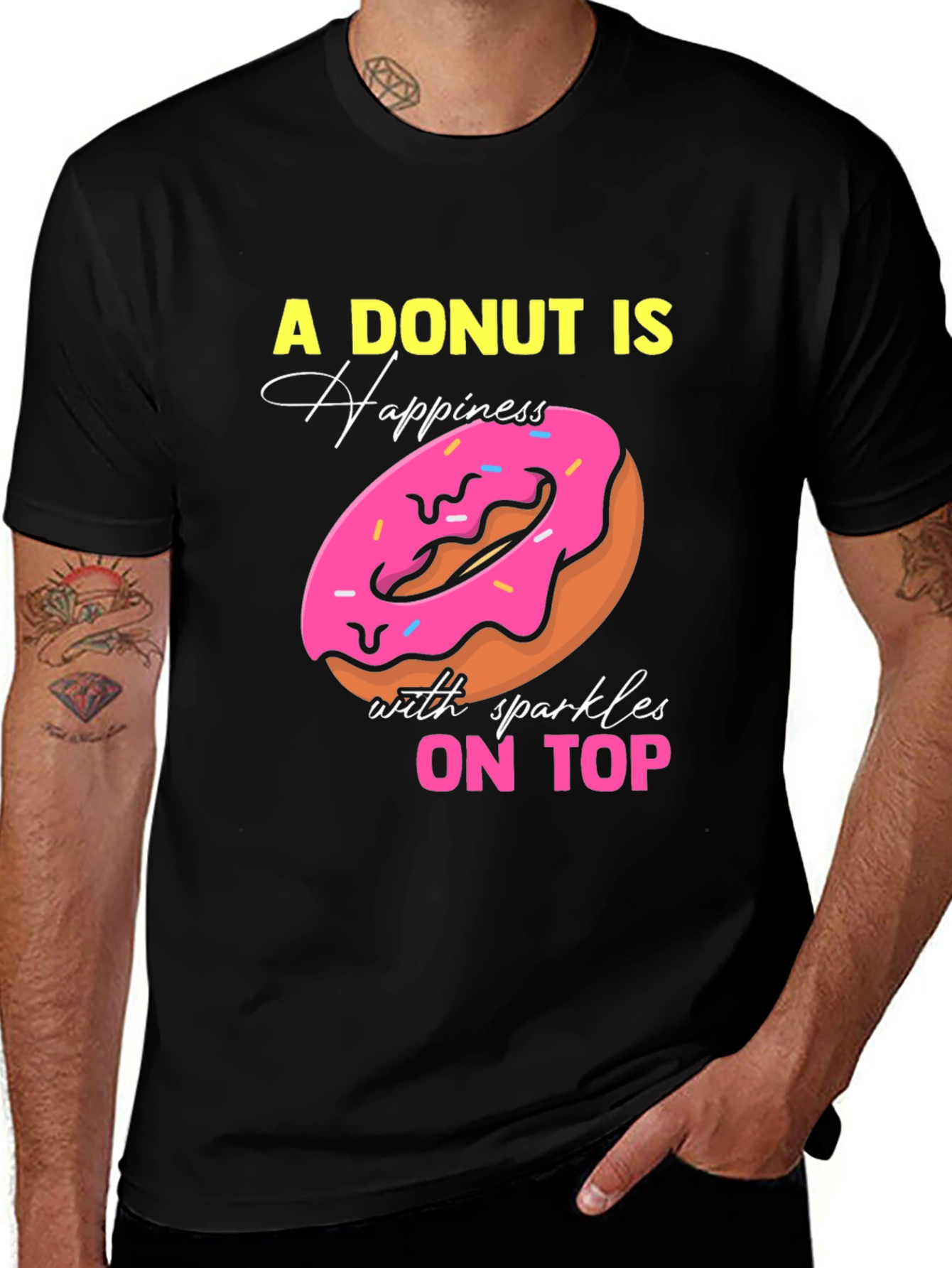 Variant 9 of Donut Happiness Graphic Tee - Sweet Treat Shirt