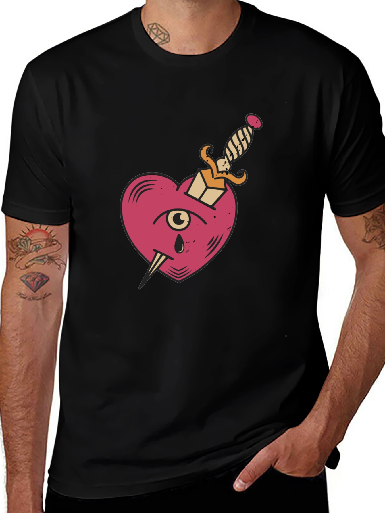 Heart Dagger Graphic Tee