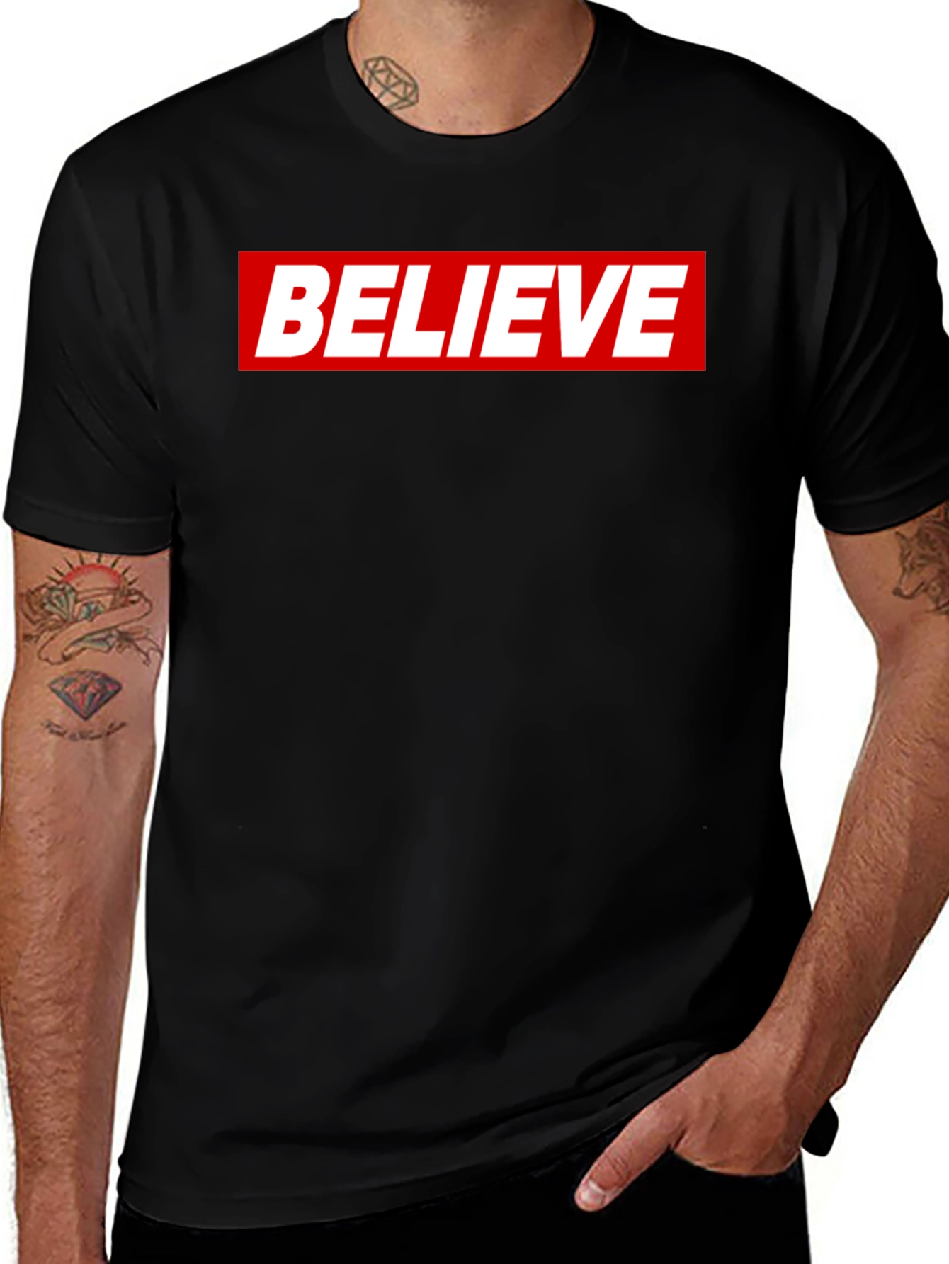 Believe Graphic Tee - Classic Crew Neck