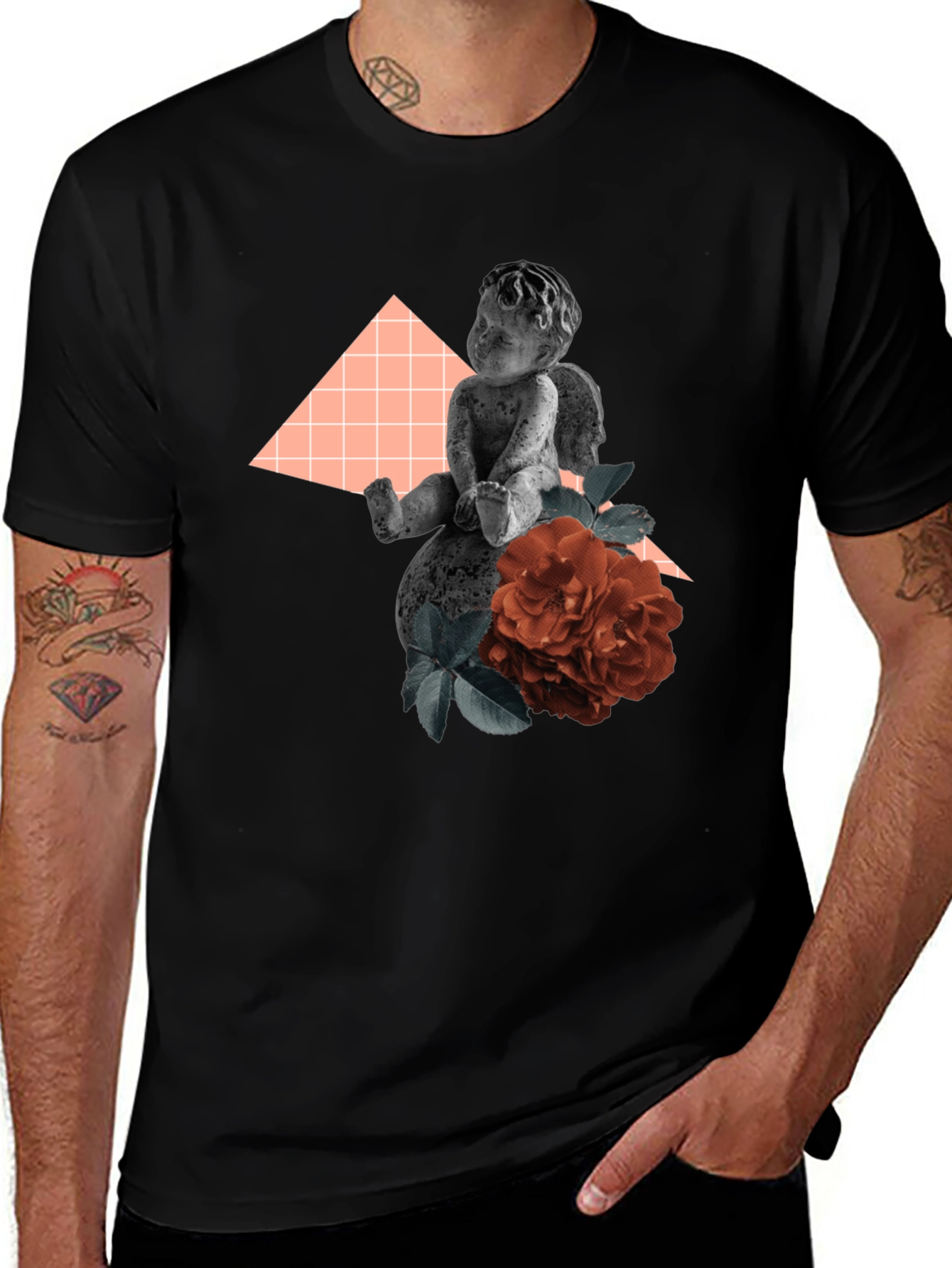 Variant 28 of Angel & Rose Graphic Tee - Stylish Black T-Shirt