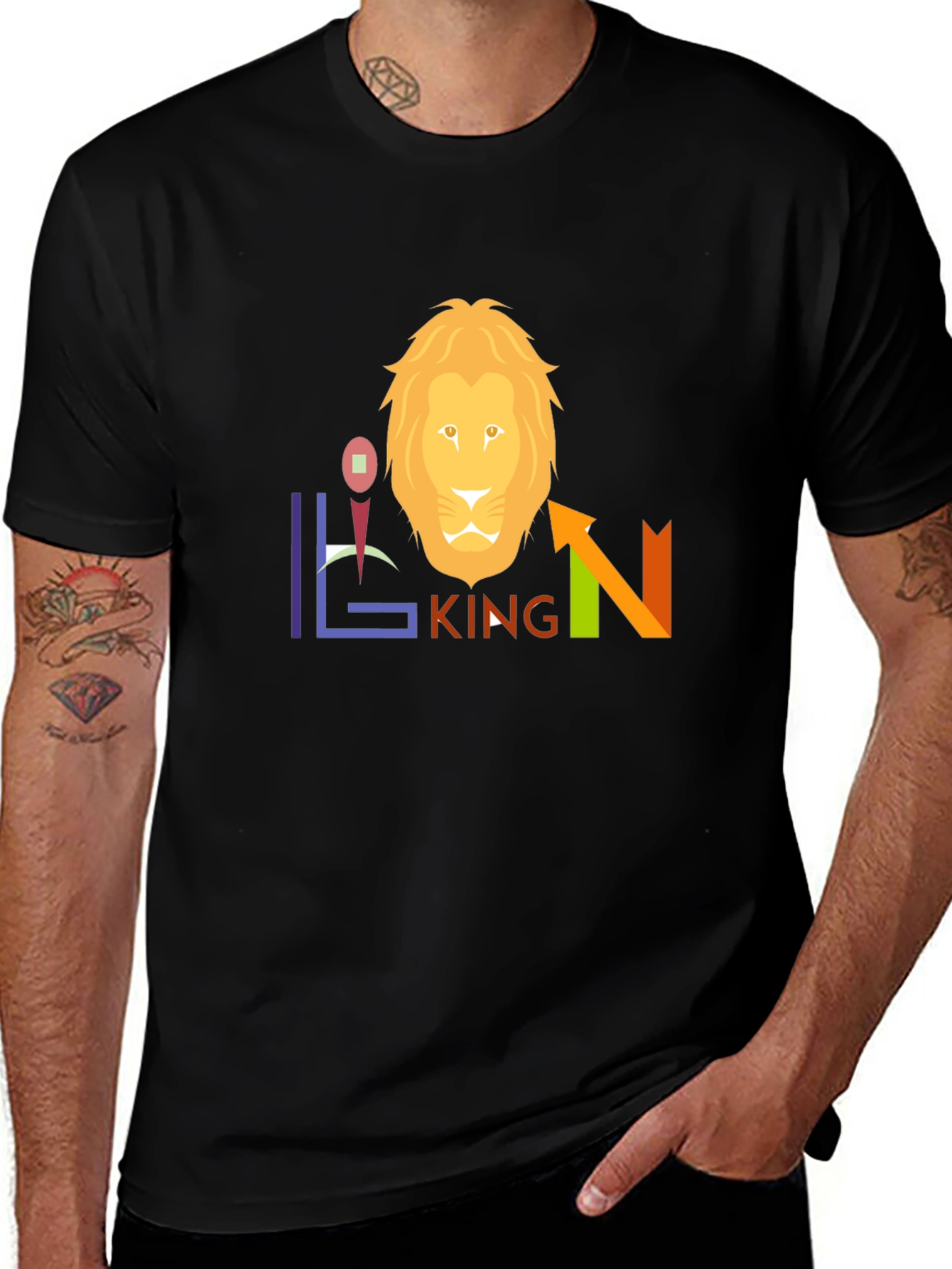 Variant 3 of Lion King Graphic Tee - Black Cotton Blend