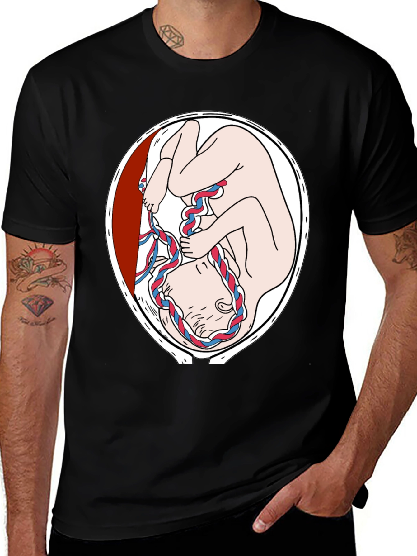 Variant 2 of Fetus Graphic Print Black T-Shirt