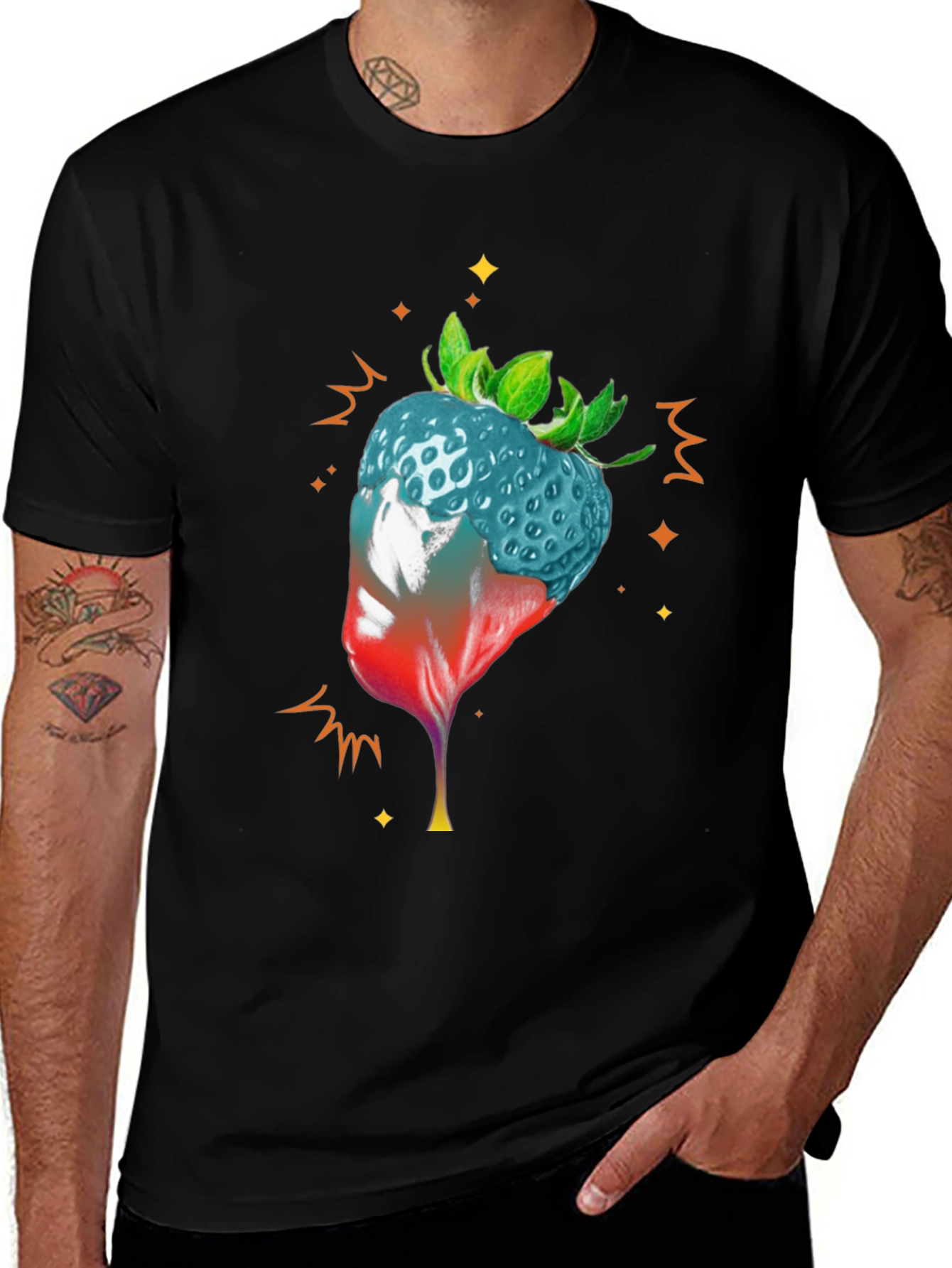 Strawberry Dip Graphic Tee - Unique Design