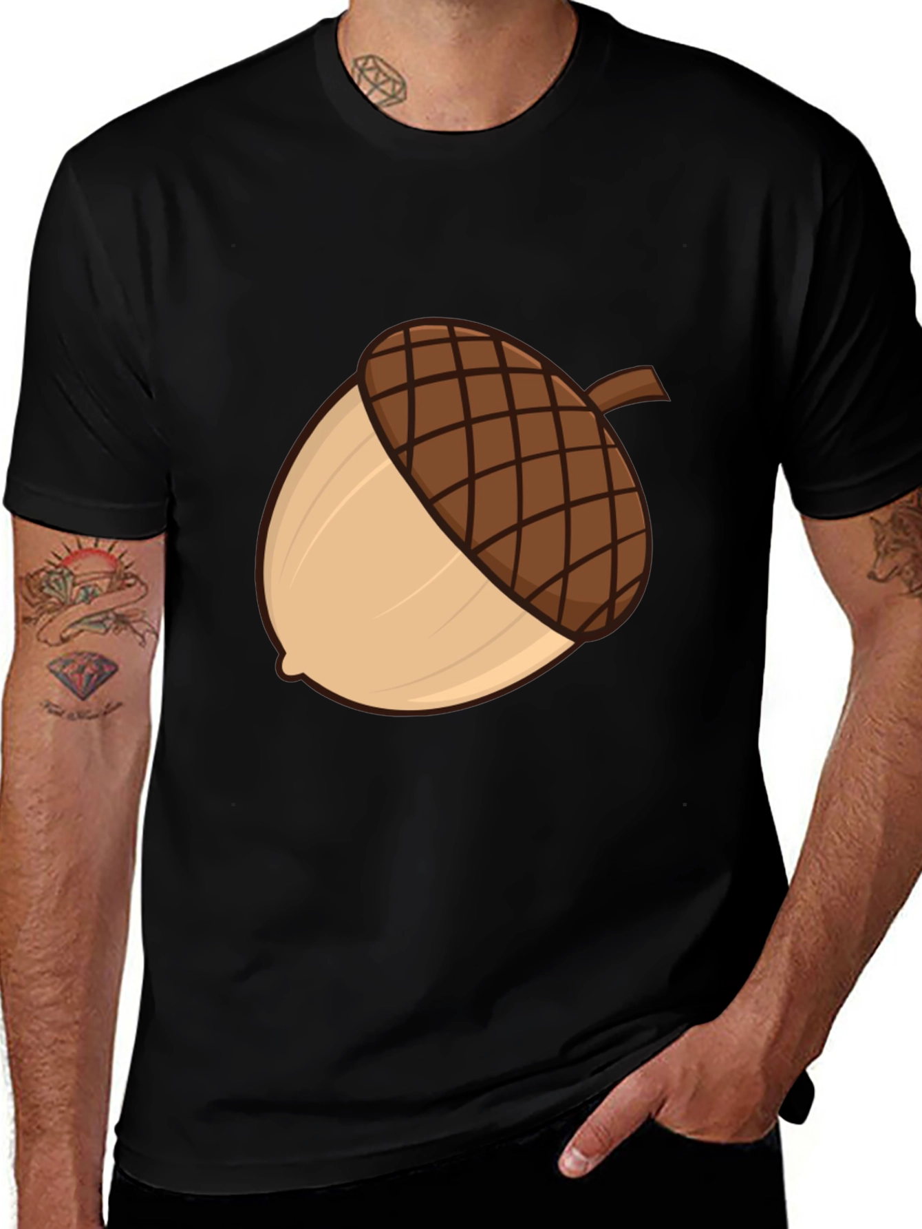 Variant 28 of Acorn Graphic Tee - Nature Inspired Casual Wear